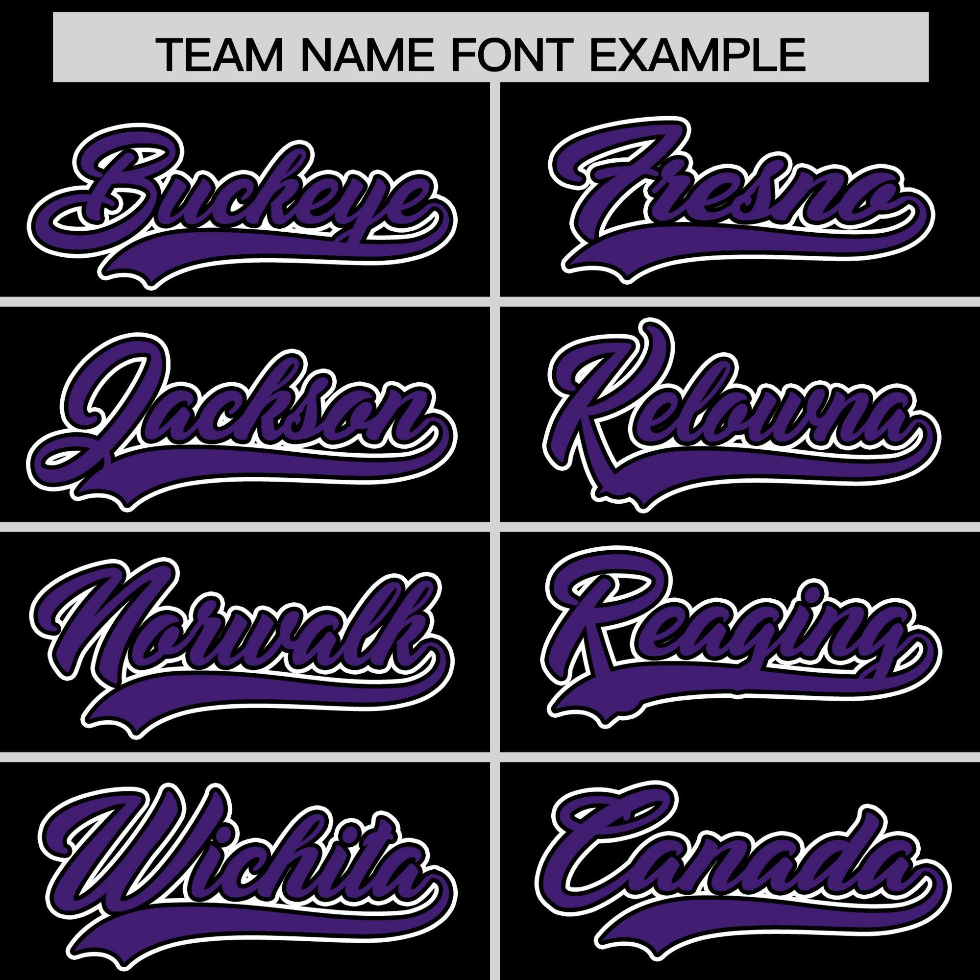 Custom Black Purple Contrast Raglan Sleeves Authentic Baseball Jersey