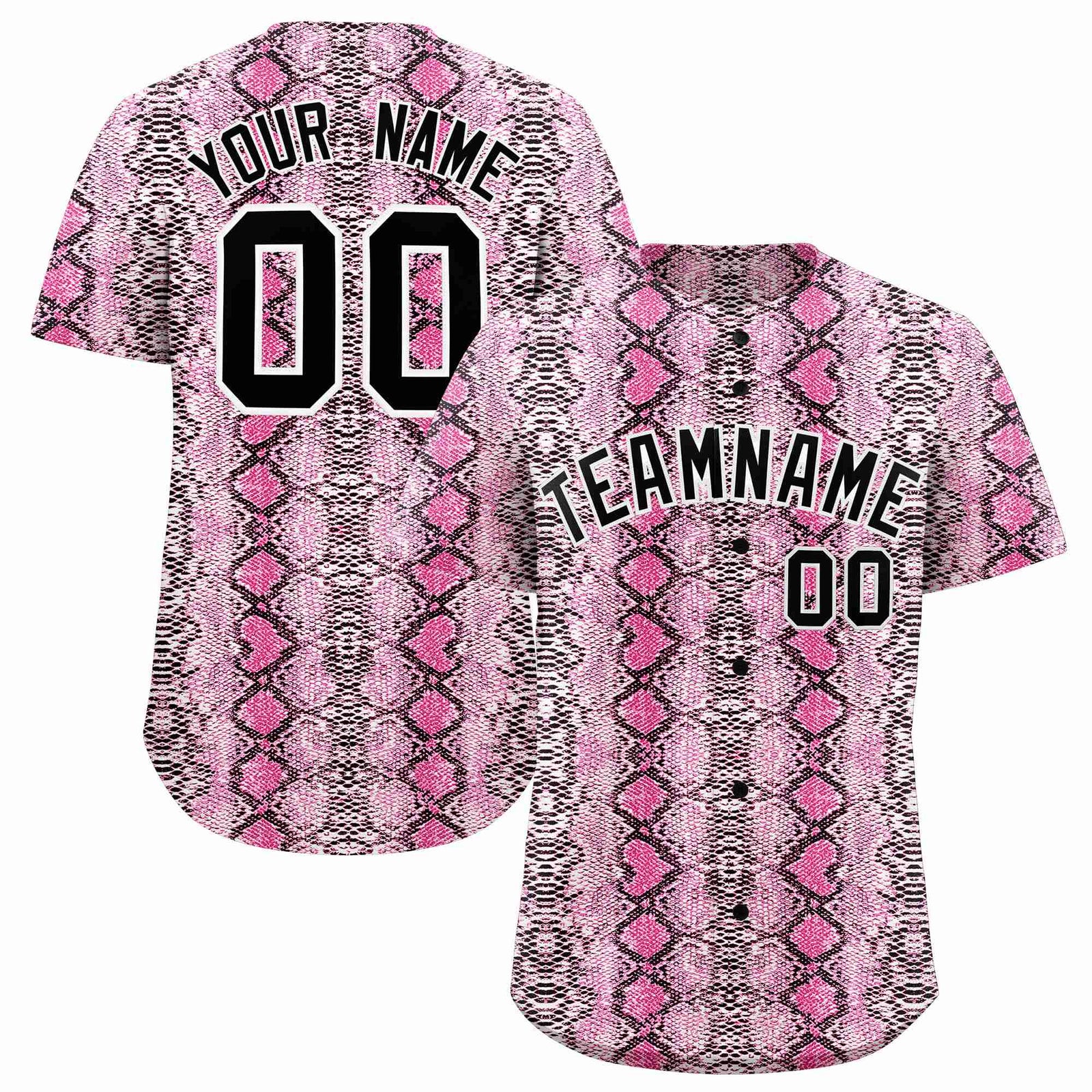 Custom Multi Color Snakeskin Pattern Authentic Baseball Jersey