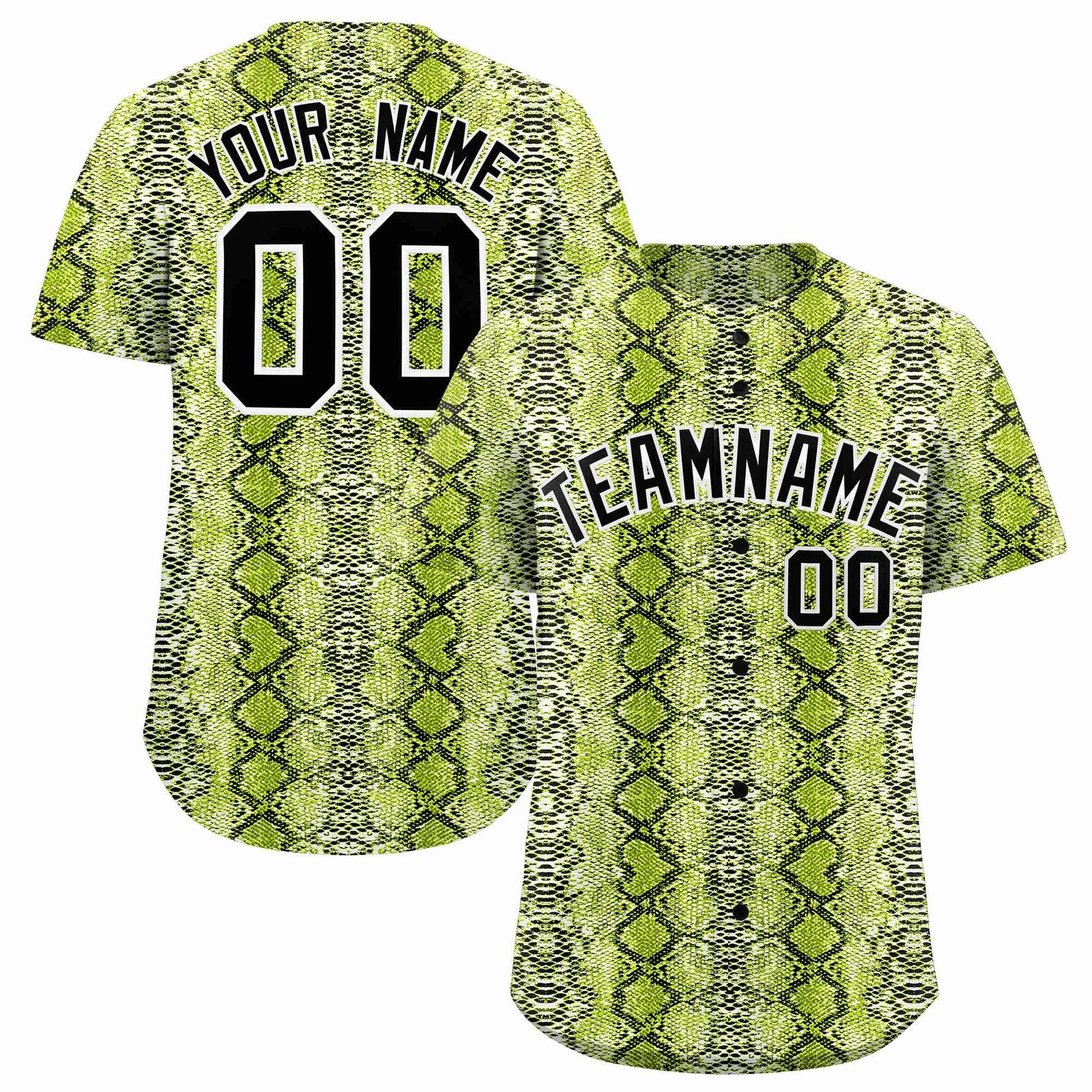 Custom Multi Color Snakeskin Pattern Authentic Baseball Jersey