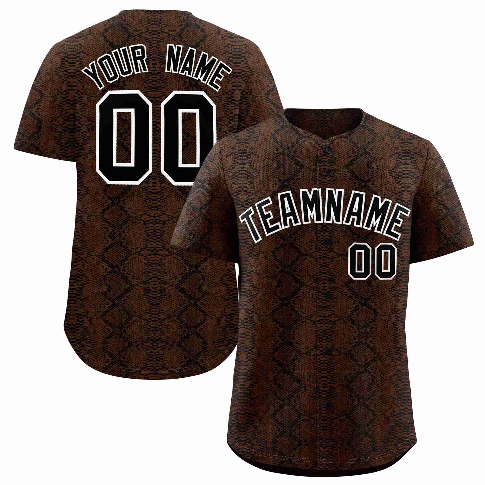 Custom Multi Color Snakeskin Pattern Authentic Baseball Jersey