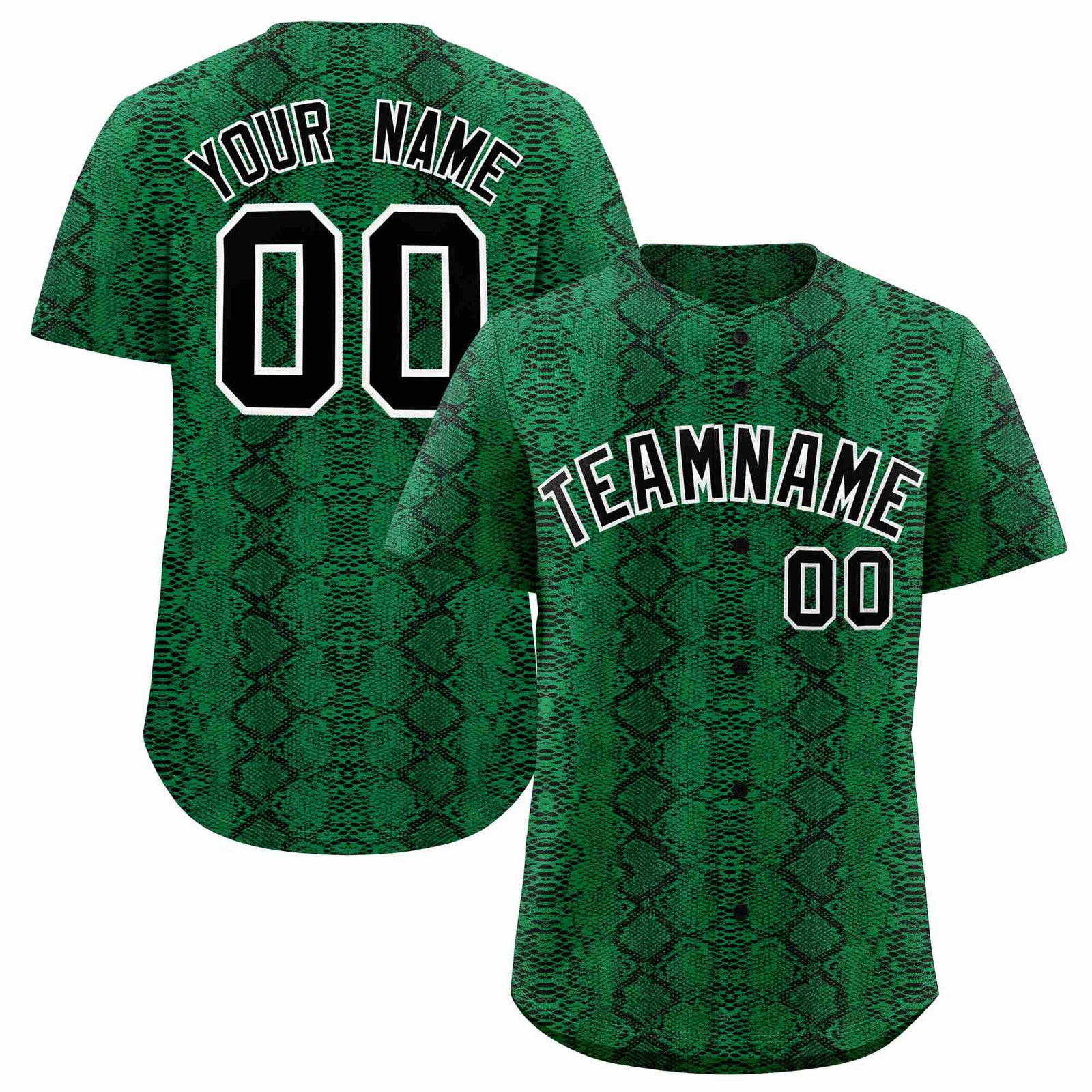 Custom Multi Color Snakeskin Pattern Authentic Baseball Jersey