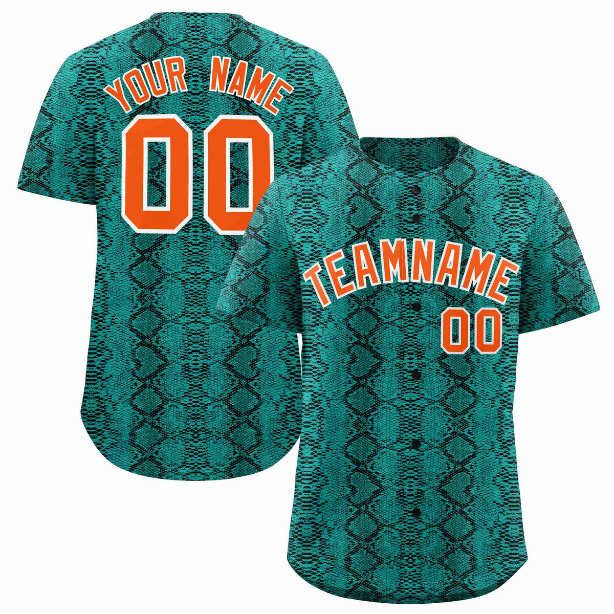 Custom Multi Color Snakeskin Pattern Authentic Baseball Jersey