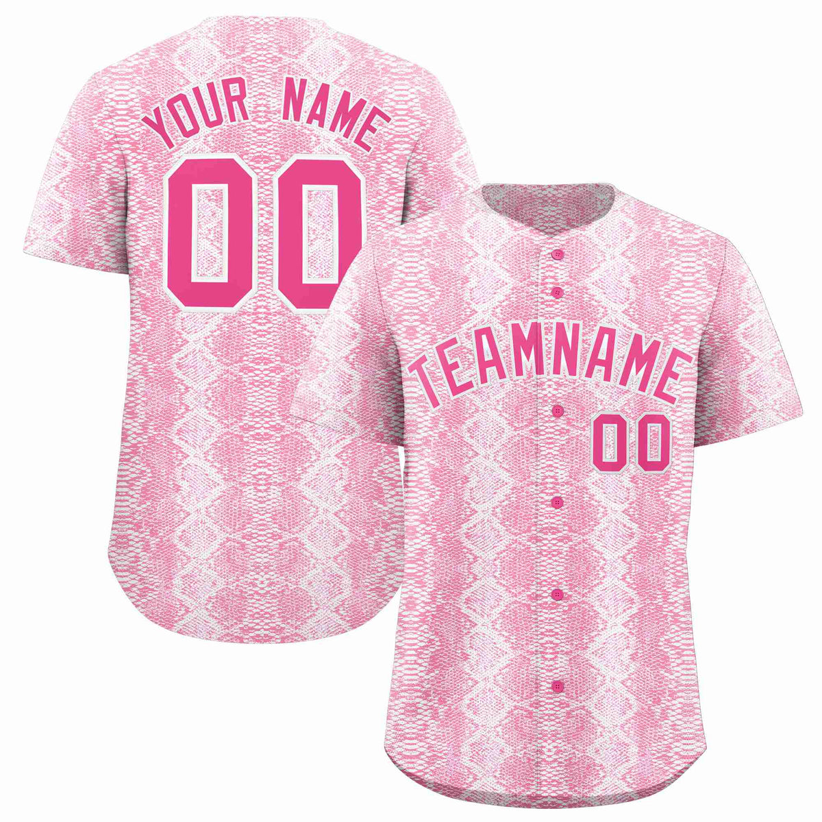 Custom Multi Color Snakeskin Pattern Authentic Baseball Jersey