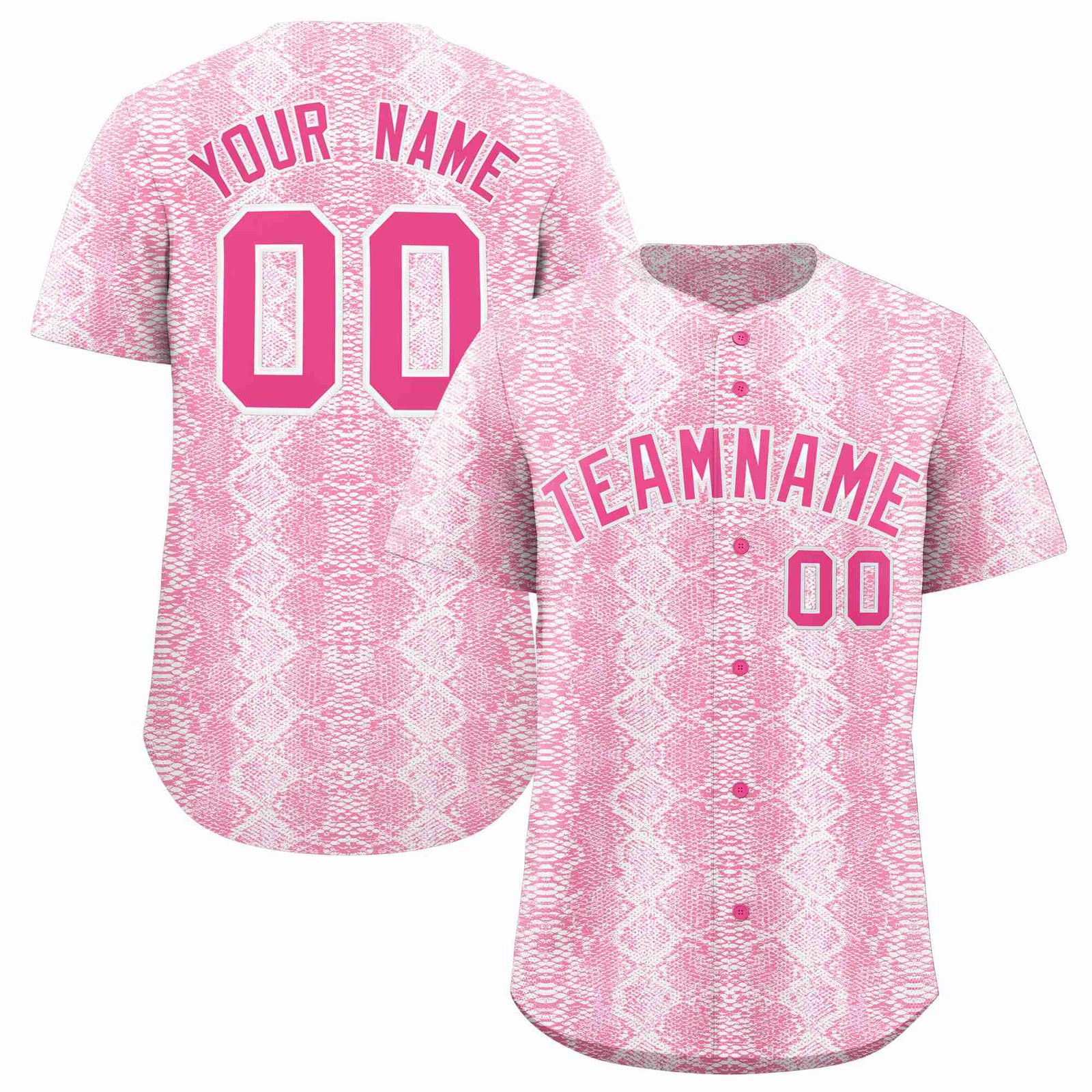 Custom Multi Color Snakeskin Pattern Authentic Baseball Jersey