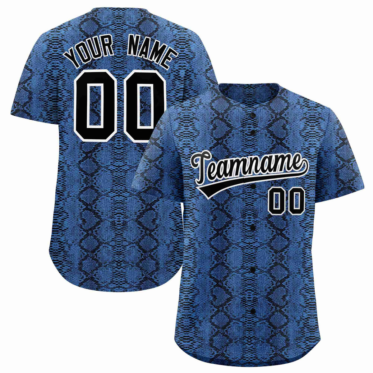 Custom Multi Color Snakeskin Pattern Authentic Baseball Jersey