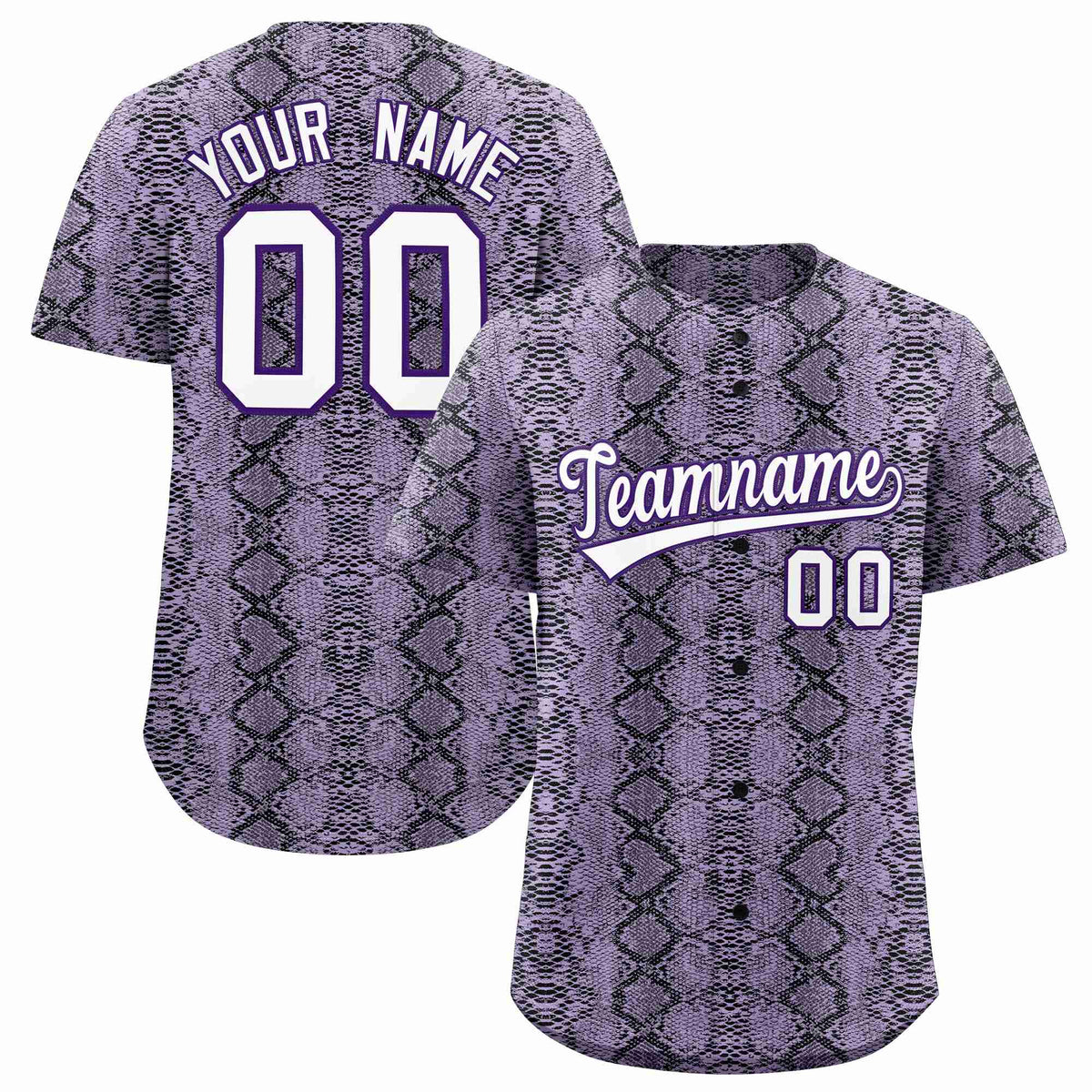 Custom Multi Color Snakeskin Pattern Authentic Baseball Jersey