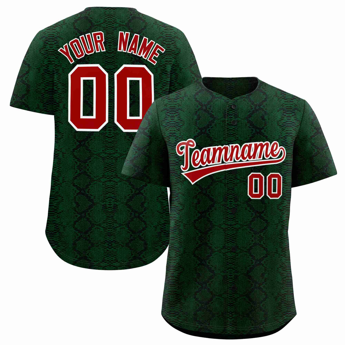 Custom Multi Color Snakeskin Pattern Authentic Baseball Jersey