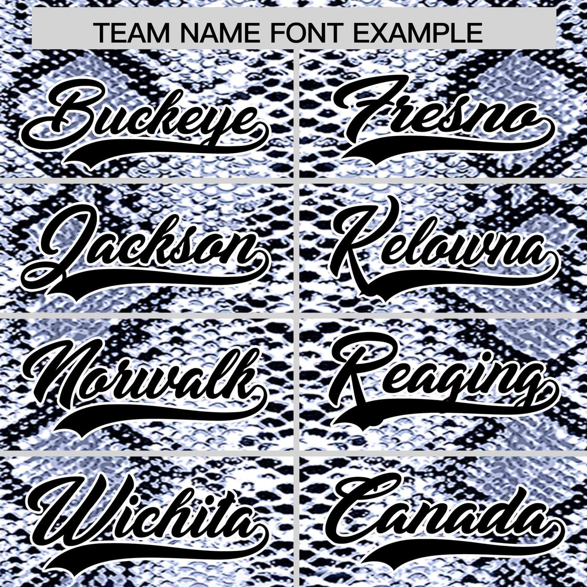 Custom Multi Color Snakeskin Pattern Authentic Baseball Jersey