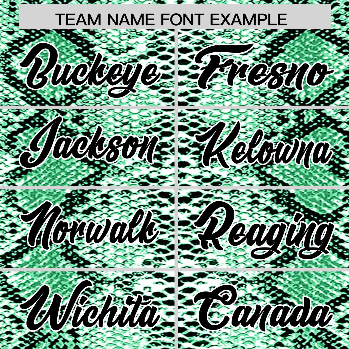 Custom Multi Color Snakeskin Pattern Authentic Baseball Jersey