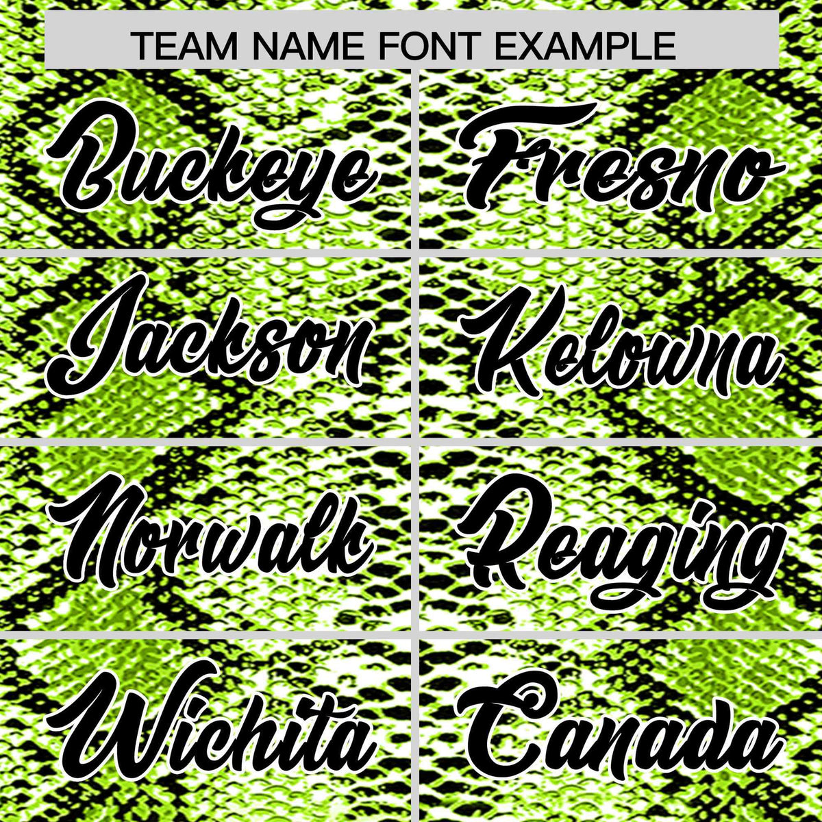 Custom Multi Color Snakeskin Pattern Authentic Baseball Jersey