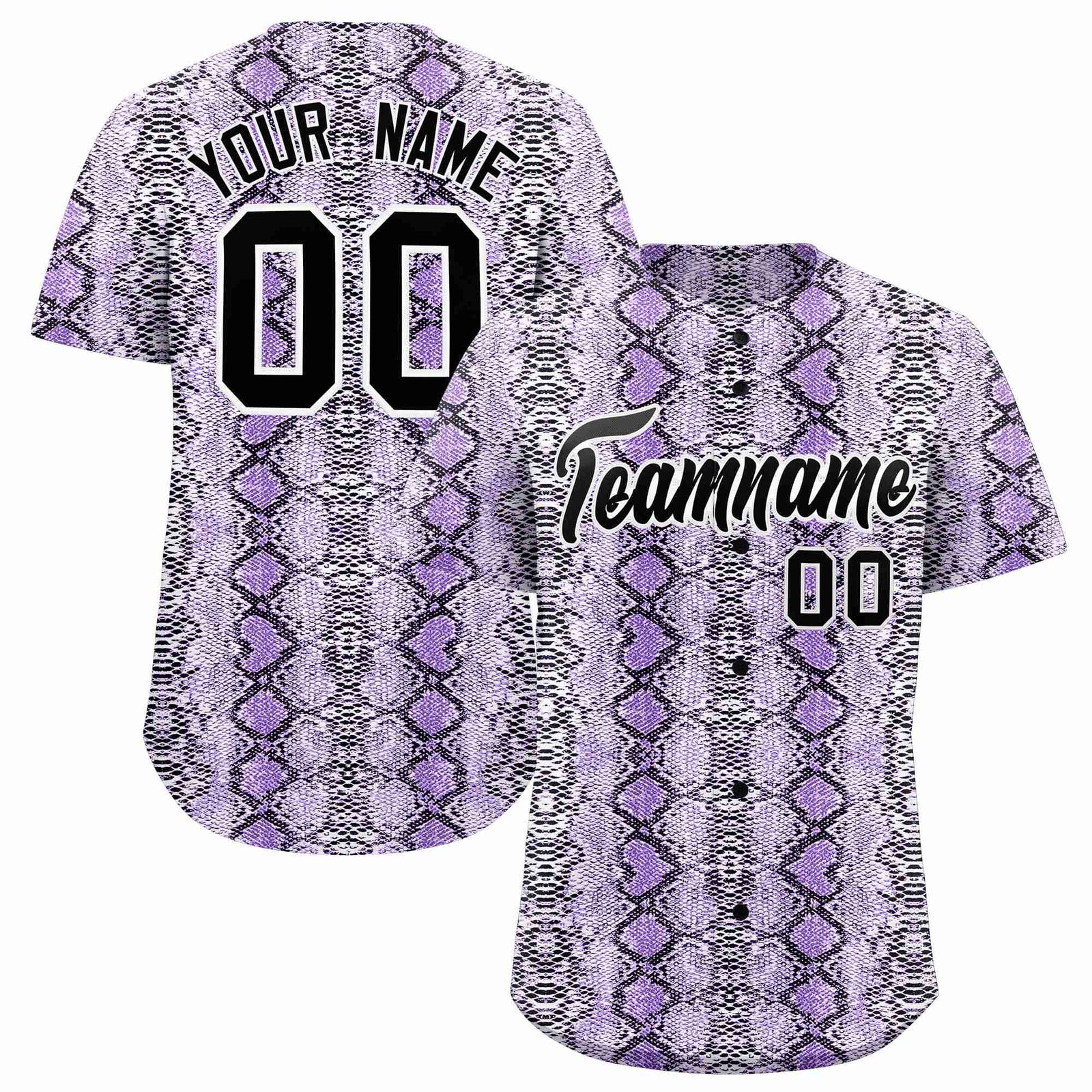 Custom Multi Color Snakeskin Pattern Authentic Baseball Jersey