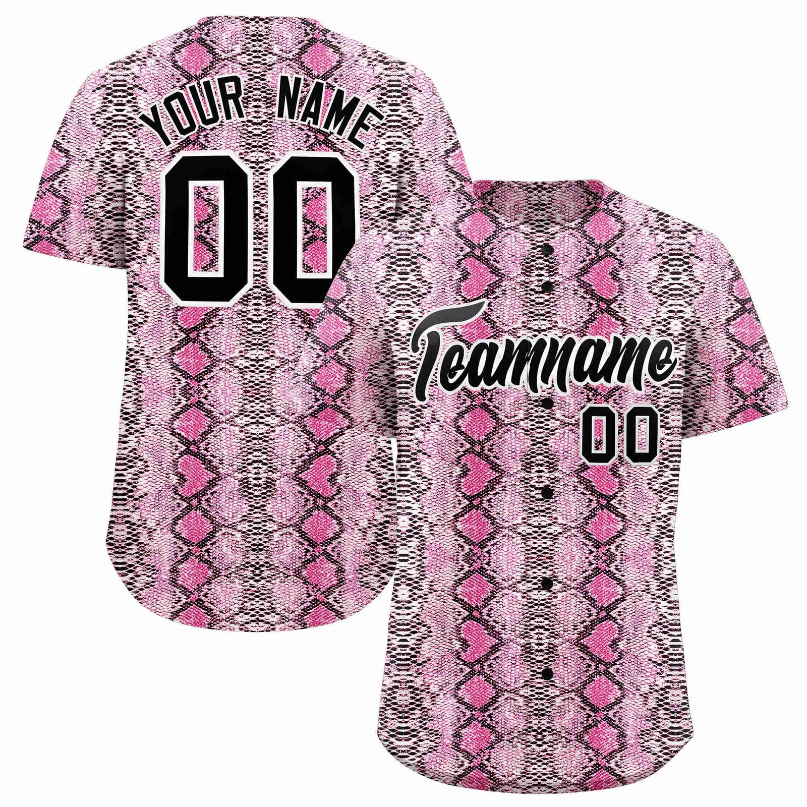 Custom Multi Color Snakeskin Pattern Authentic Baseball Jersey
