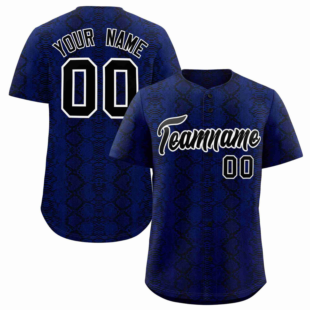 Custom Multi Color Snakeskin Pattern Authentic Baseball Jersey