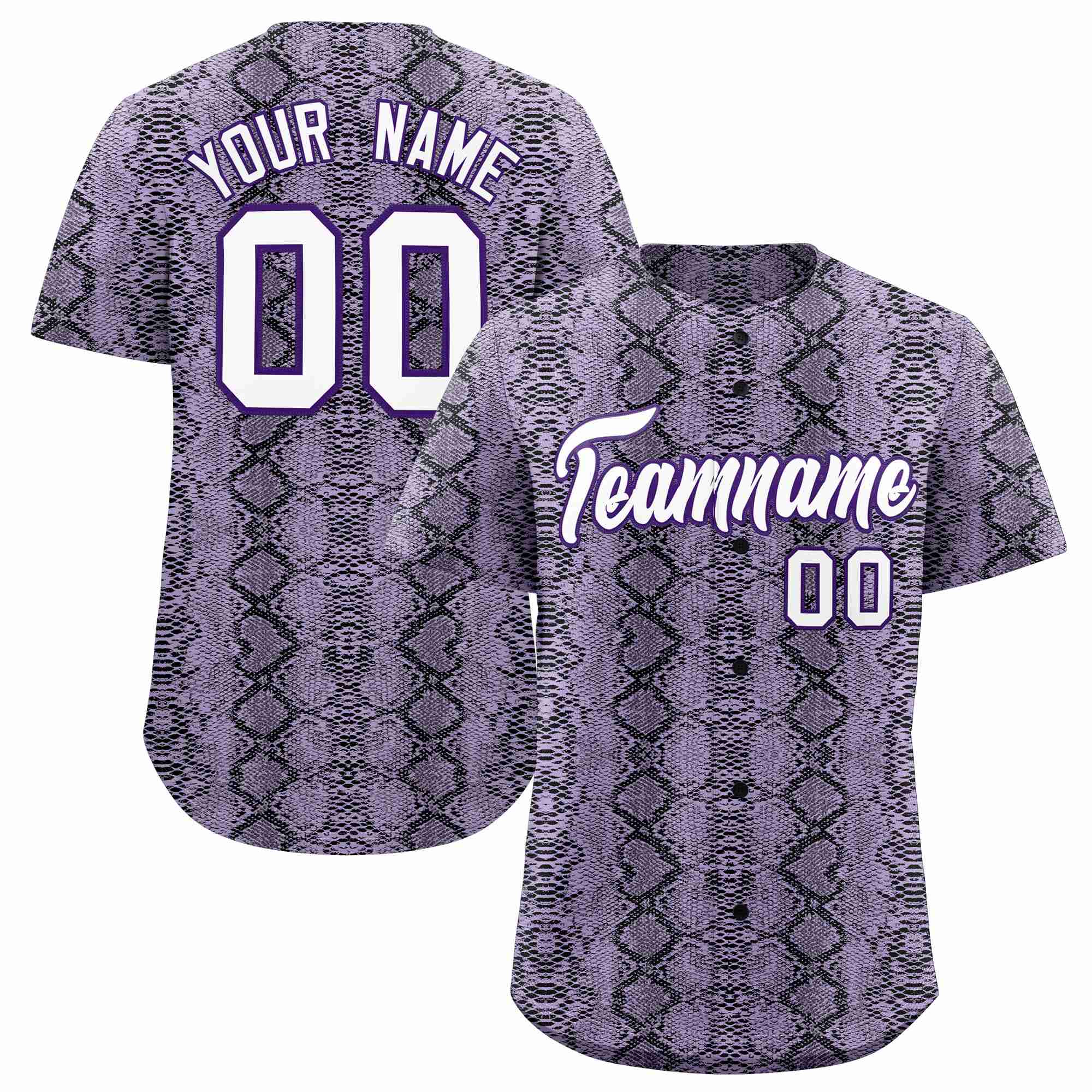 Custom Multi Color Snakeskin Pattern Authentic Baseball Jersey