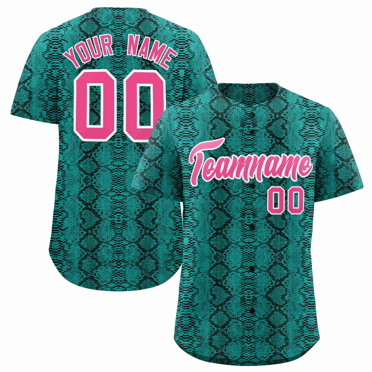 Custom Multi Color Snakeskin Pattern Authentic Baseball Jersey