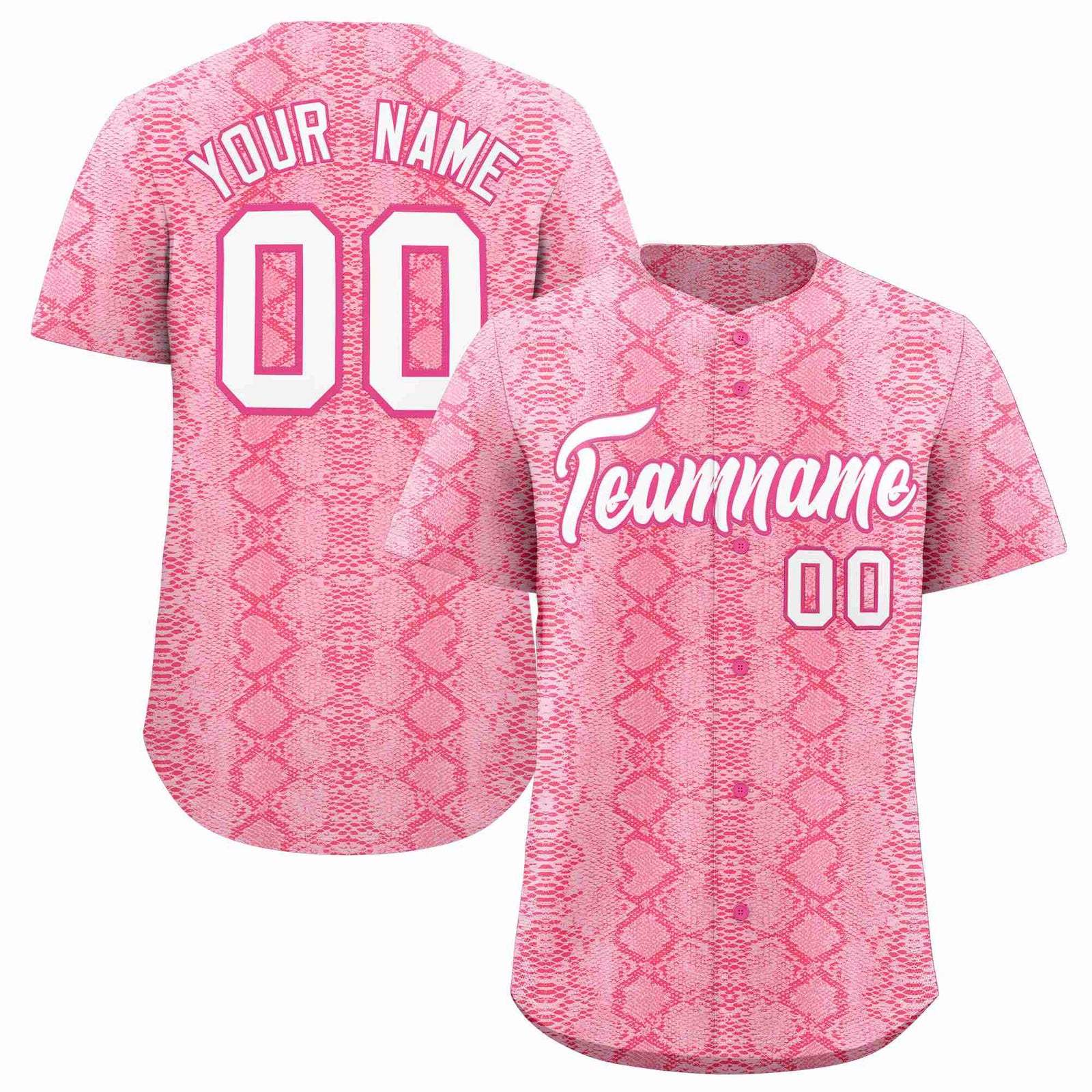 Custom Multi Color Snakeskin Pattern Authentic Baseball Jersey