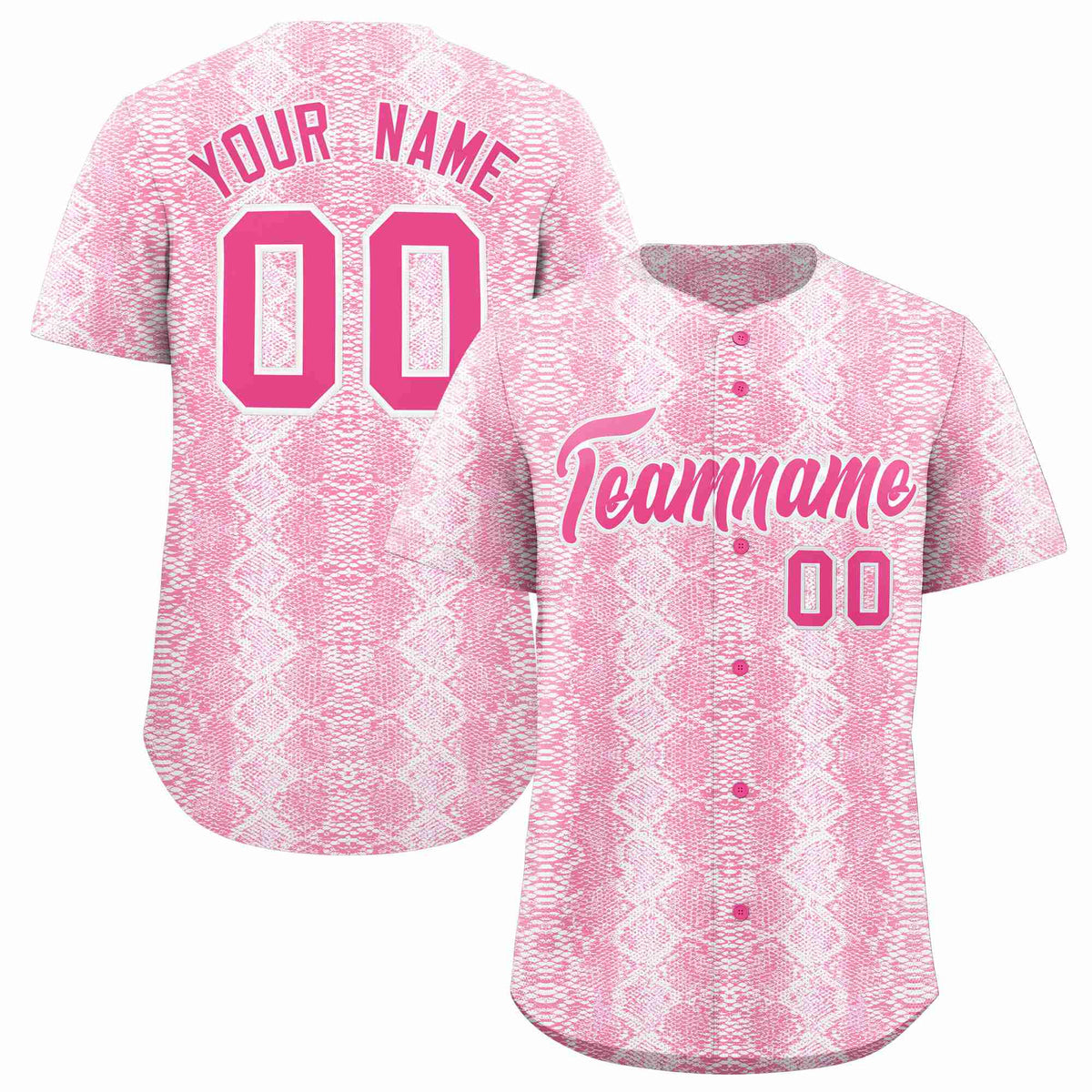Custom Multi Color Snakeskin Pattern Authentic Baseball Jersey