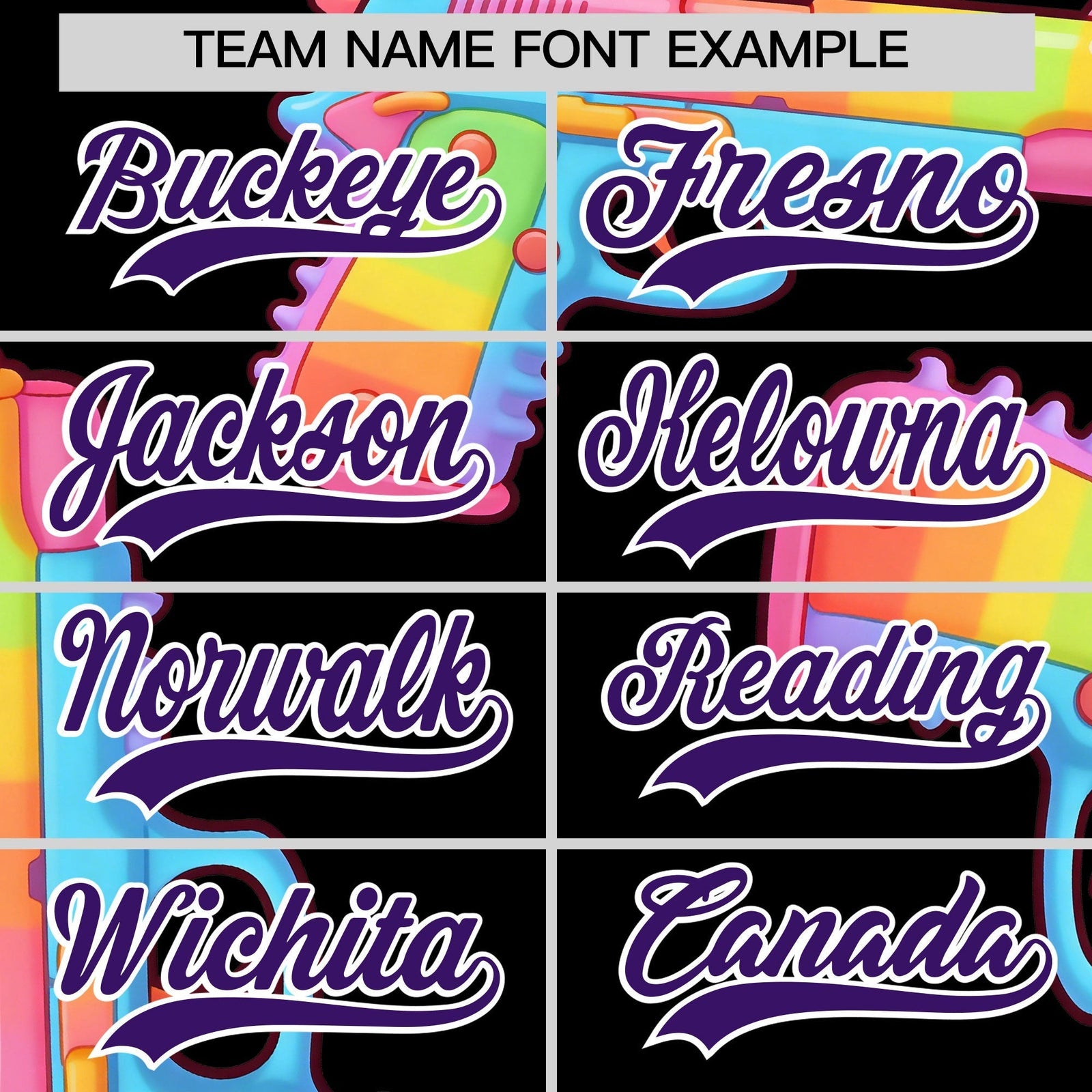 Custom Youth Baseball Jersey Black Purple Sugar-Coated Firepower Graffiti Pattern Street Style
