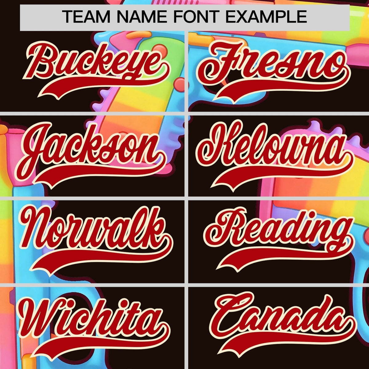 Custom Youth Baseball Jersey Brown Red Sugar-Coated Firepower Graffiti Pattern Urban Fashion