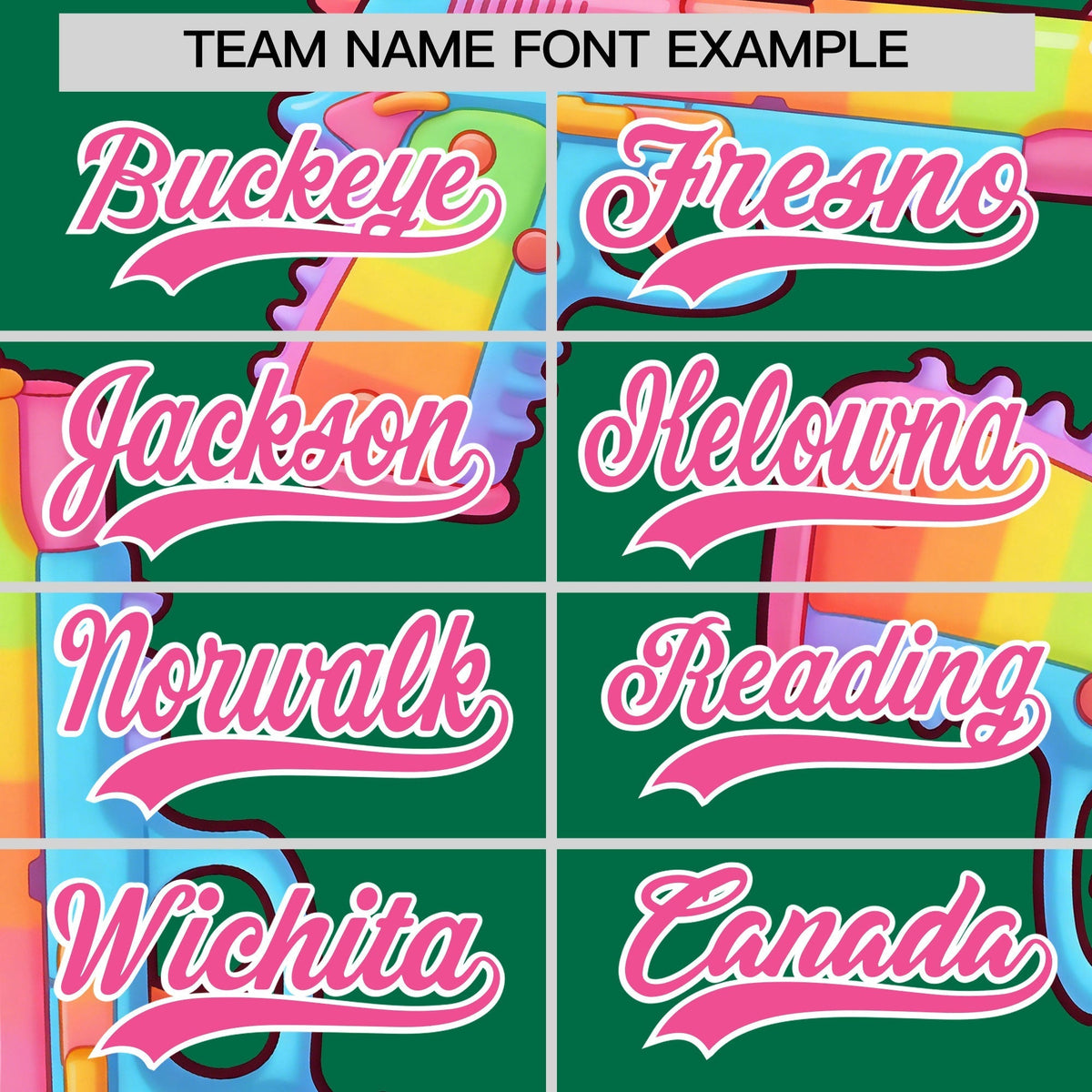 Custom Youth Baseball Jersey Kelly Green Pink Sugar-Coated Firepower Graffiti Pattern Hip-hop