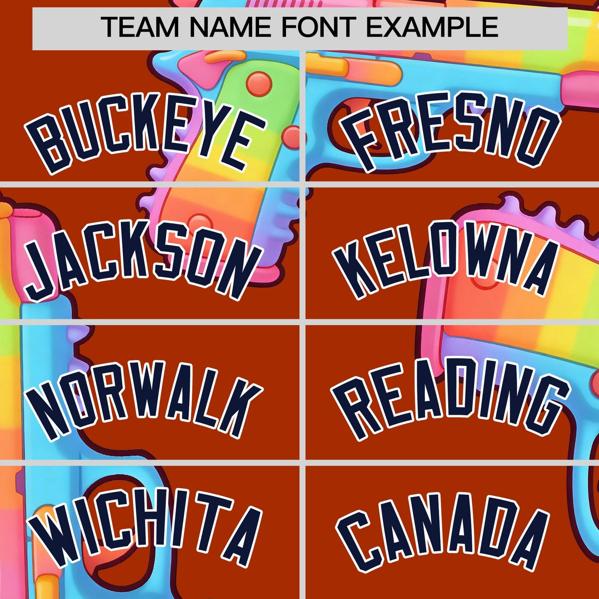 Custom Youth Baseball Jersey Dark Orange Navy Sugar-Coated Firepower Graffiti Pattern Street Style