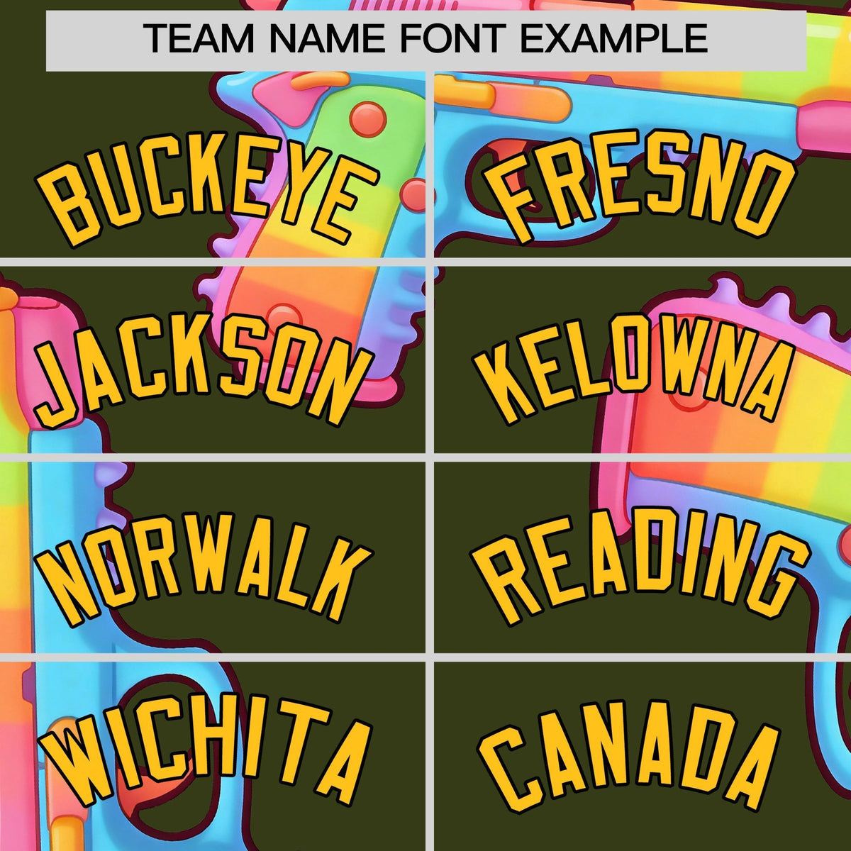 Custom Youth Baseball Jersey Olive Yellow Sugar-Coated Firepower Graffiti Pattern Street Style