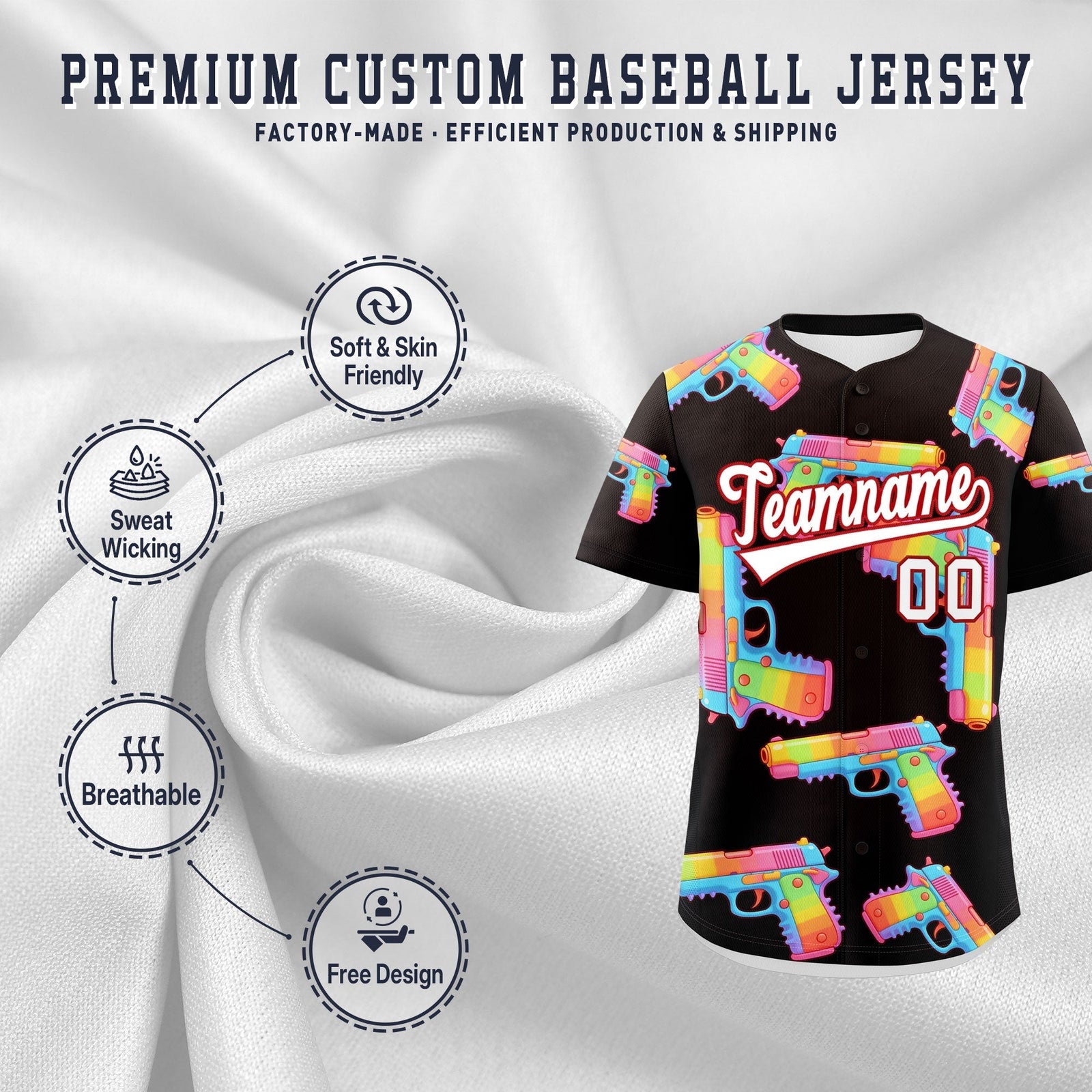 Custom Youth Baseball Jersey Brown White Sugar-Coated Firepower Graffiti Pattern Street Style