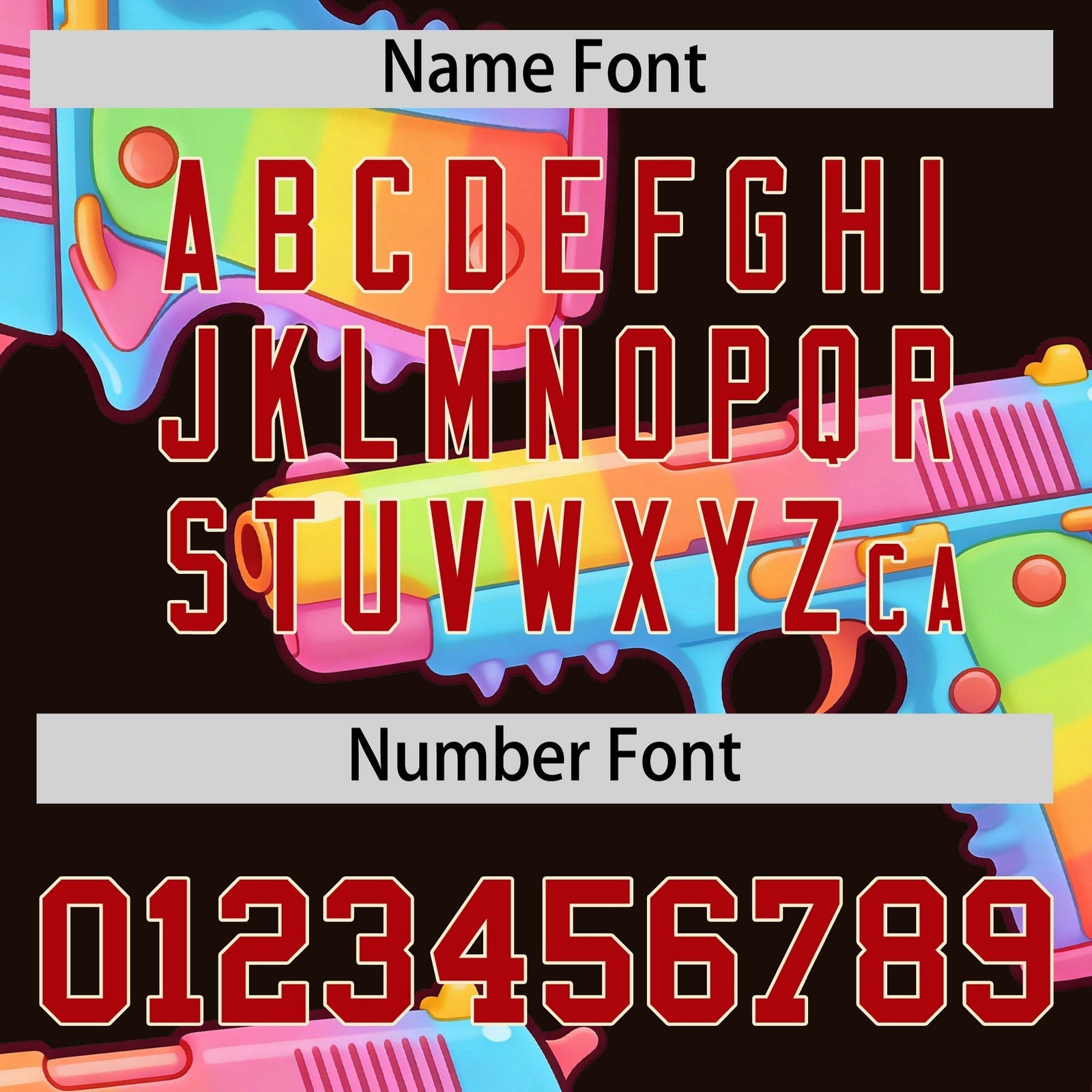 Custom Youth Baseball Jersey Brown Red Sugar-Coated Firepower Graffiti Pattern Urban Fashion