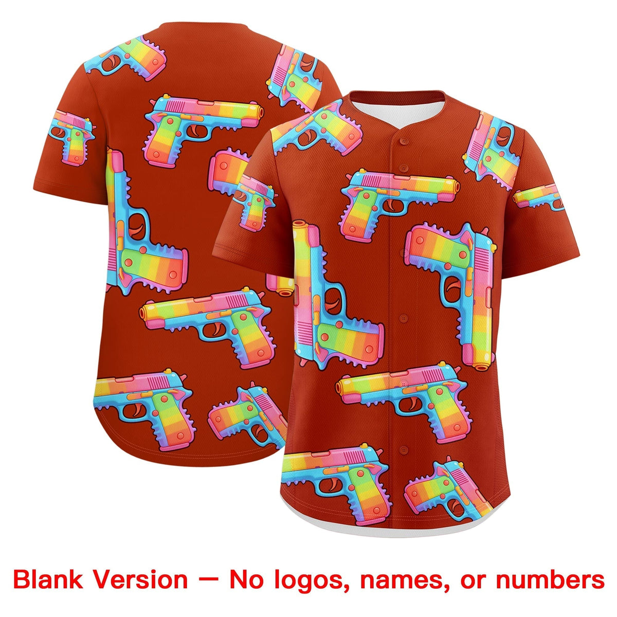 Custom Youth Baseball Jersey Dark Orange White Sugar-Coated Firepower Graffiti Pattern Urban Fashion