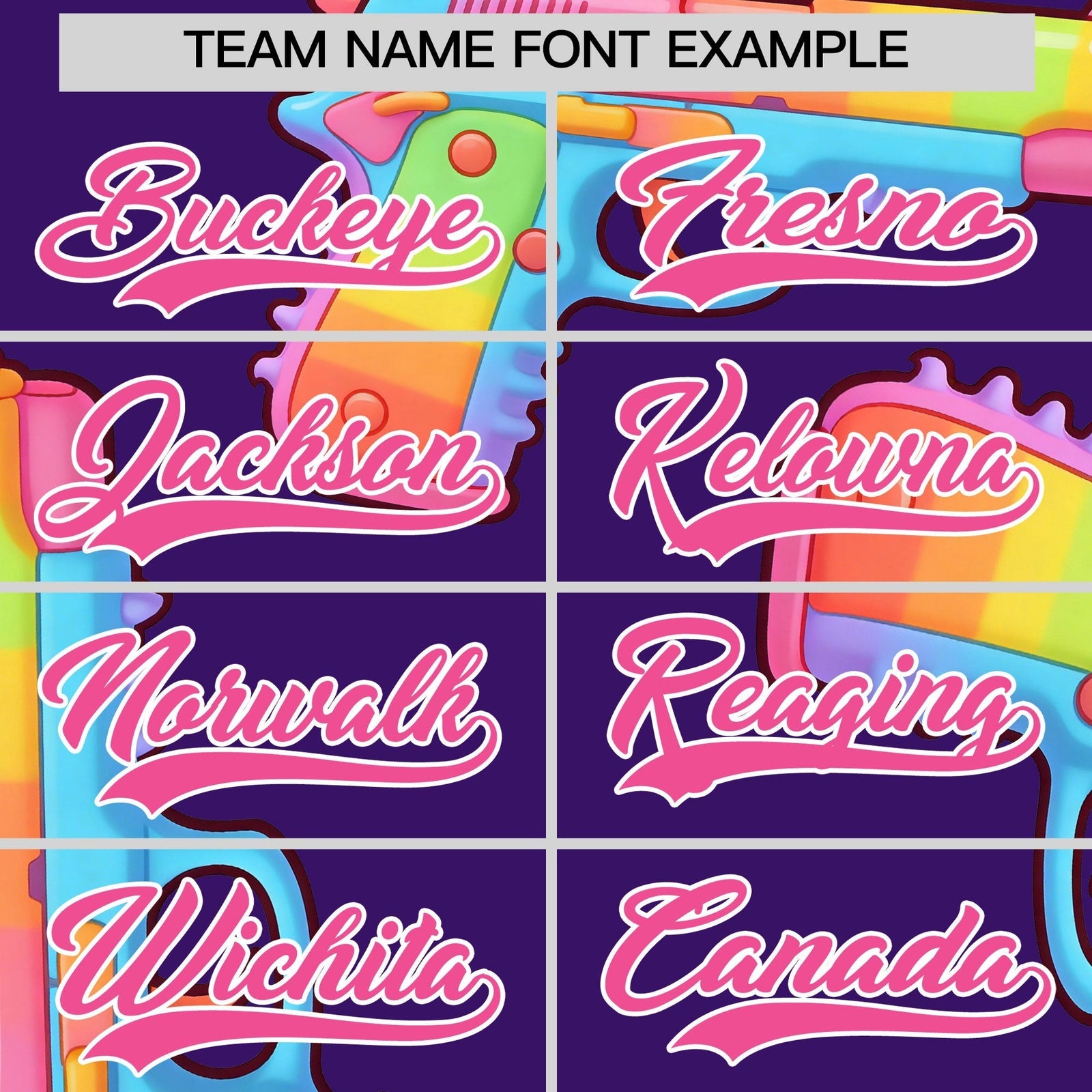 Custom Youth Baseball Jersey Purple Pink Sugar-Coated Firepower Graffiti Pattern Street Style