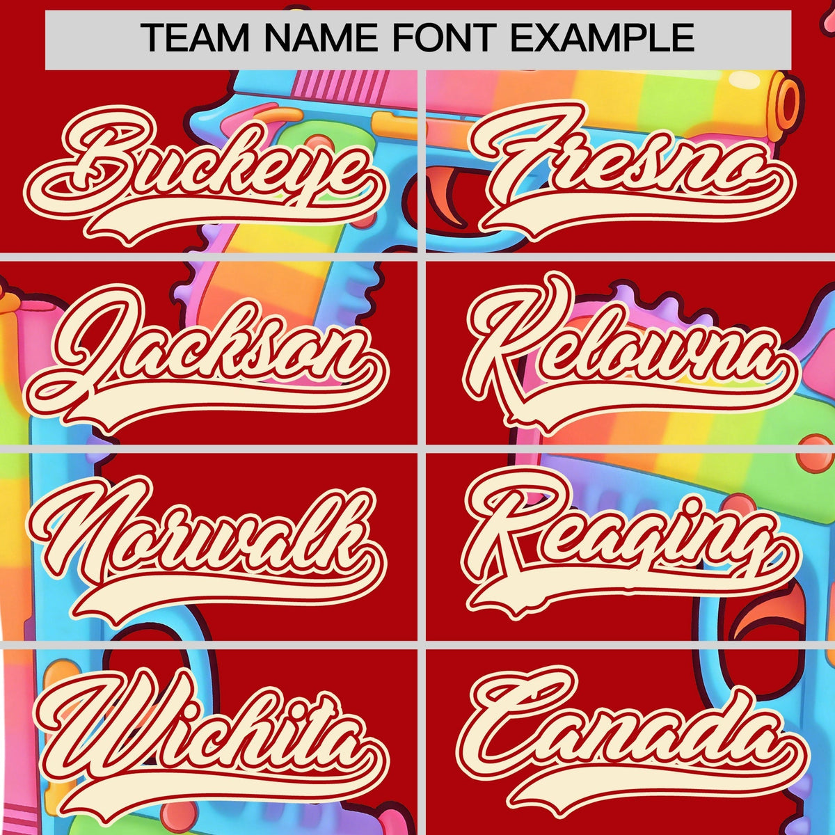 Custom Youth Baseball Jersey Red Cream Sugar-Coated Firepower Graffiti Pattern Hip-hop