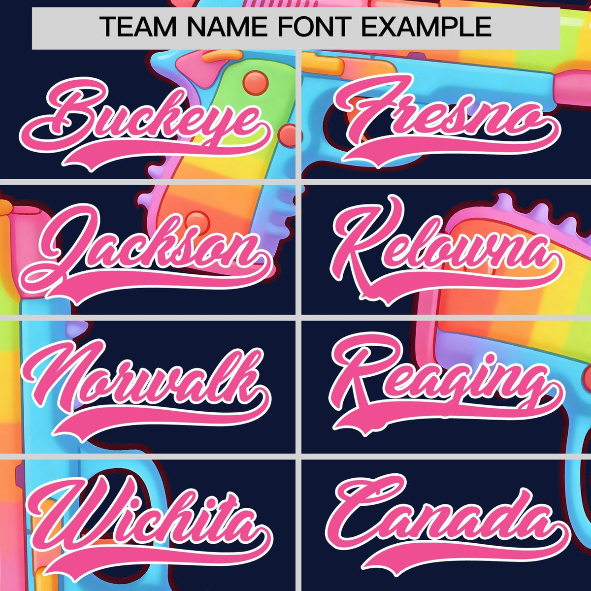 Custom Youth Baseball Jersey Navy Pink Sugar-Coated Firepower Graffiti Pattern Street Style