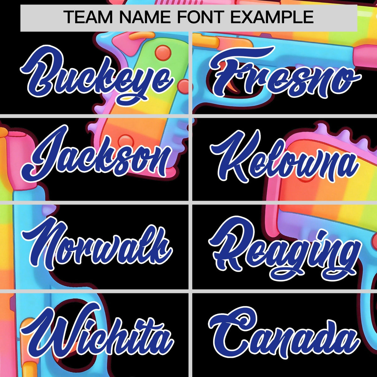 Custom Youth Baseball Jersey Black Royal Blue Sugar-Coated Firepower Graffiti Pattern Street Style