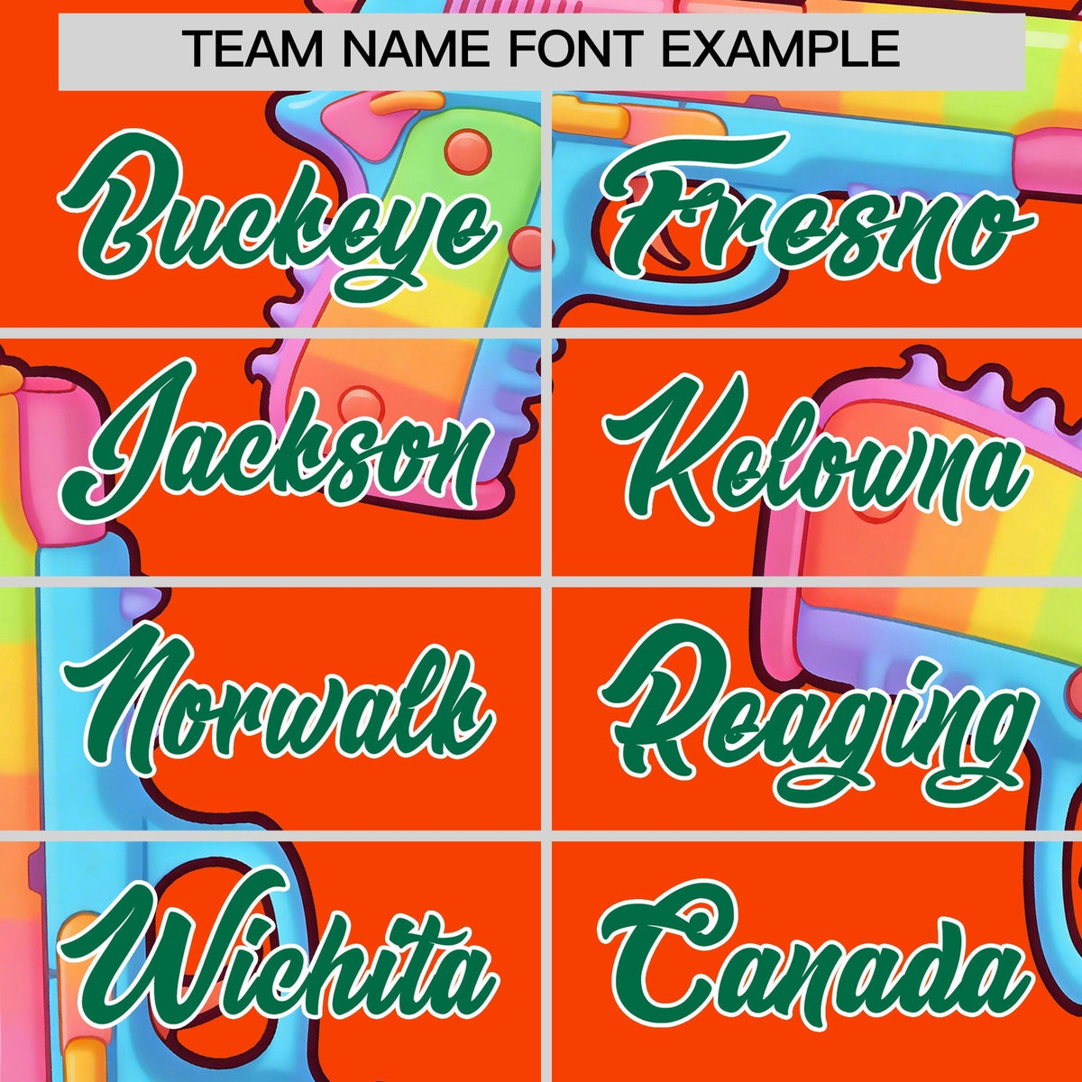 Custom Youth Baseball Jersey Orange Kelly Green Sugar-Coated Firepower Graffiti Pattern Hip-hop