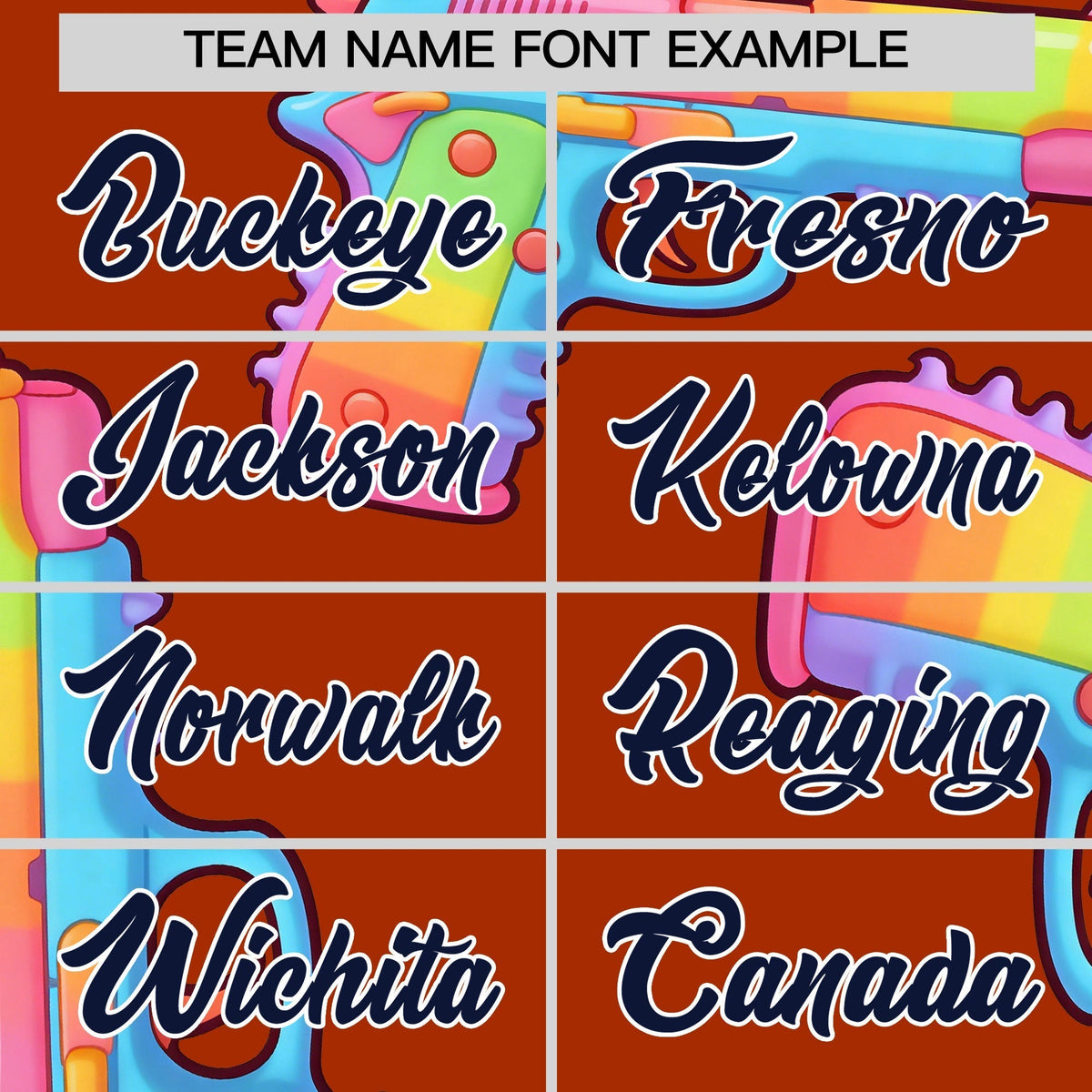 Custom Youth Baseball Jersey Dark Orange Navy Sugar-Coated Firepower Graffiti Pattern Street Style