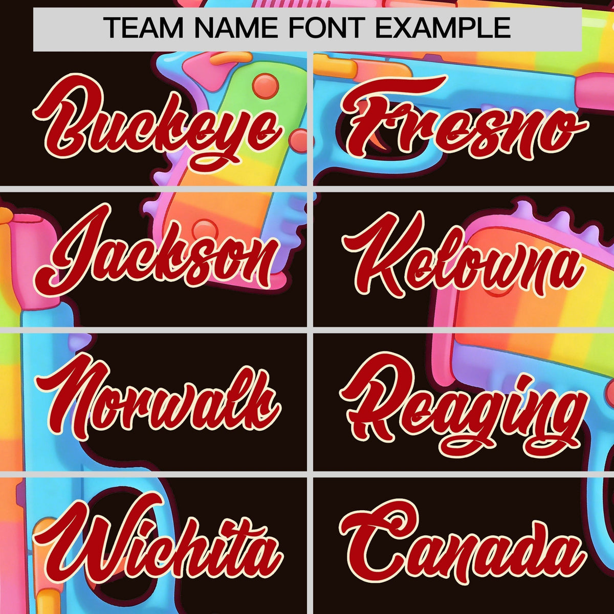 Custom Youth Baseball Jersey Brown Red Sugar-Coated Firepower Graffiti Pattern Urban Fashion