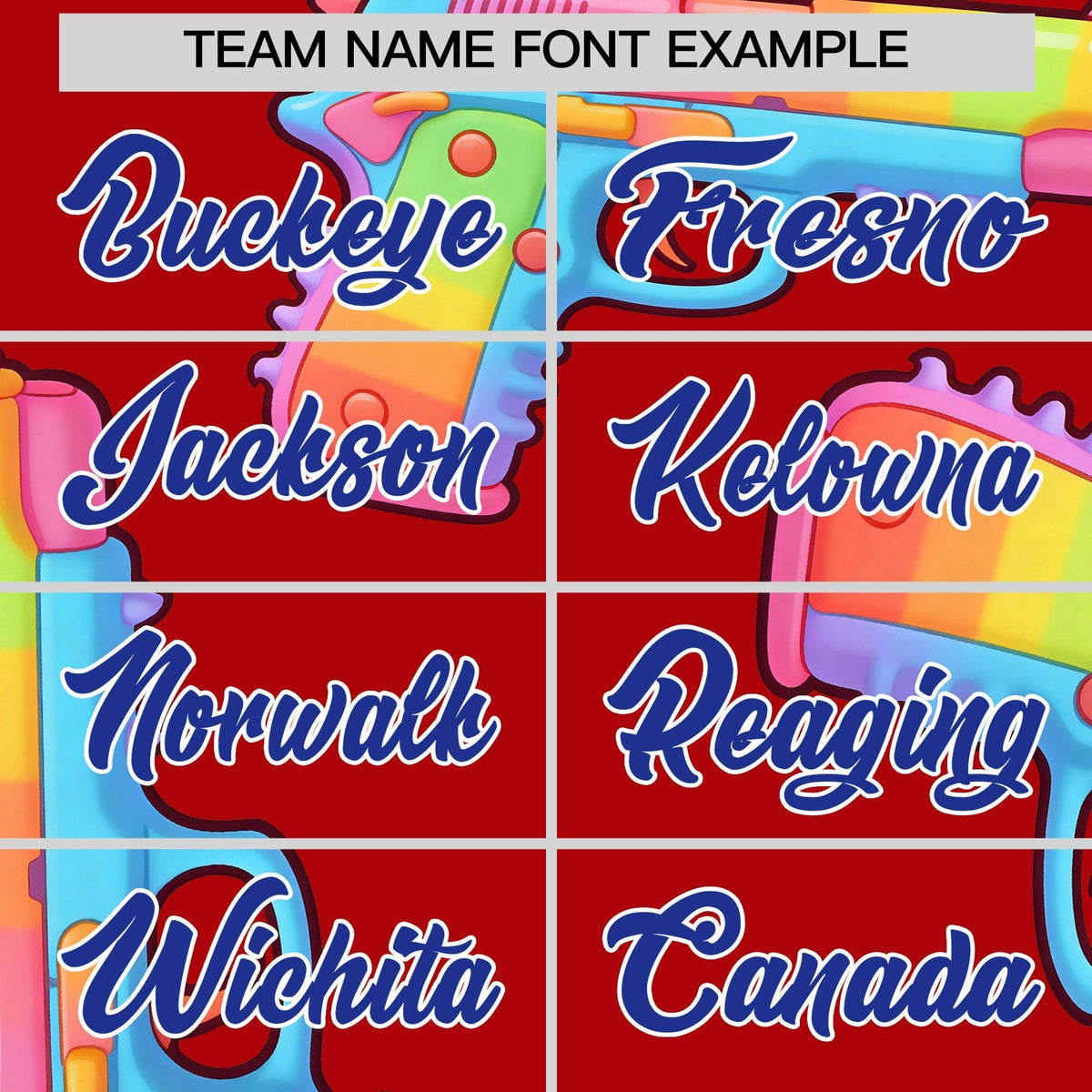 Custom Youth Baseball Jersey Red Royal Blue Sugar-Coated Firepower Graffiti Pattern Hip-hop