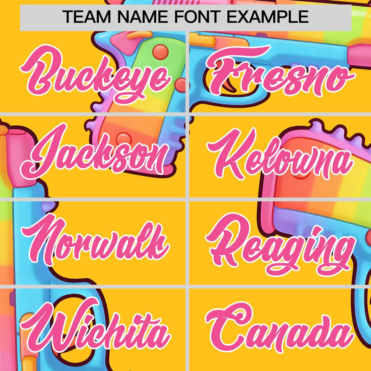 Custom Youth Baseball Jersey Yellow Pink Sugar-Coated Firepower Graffiti Pattern Hip-hop