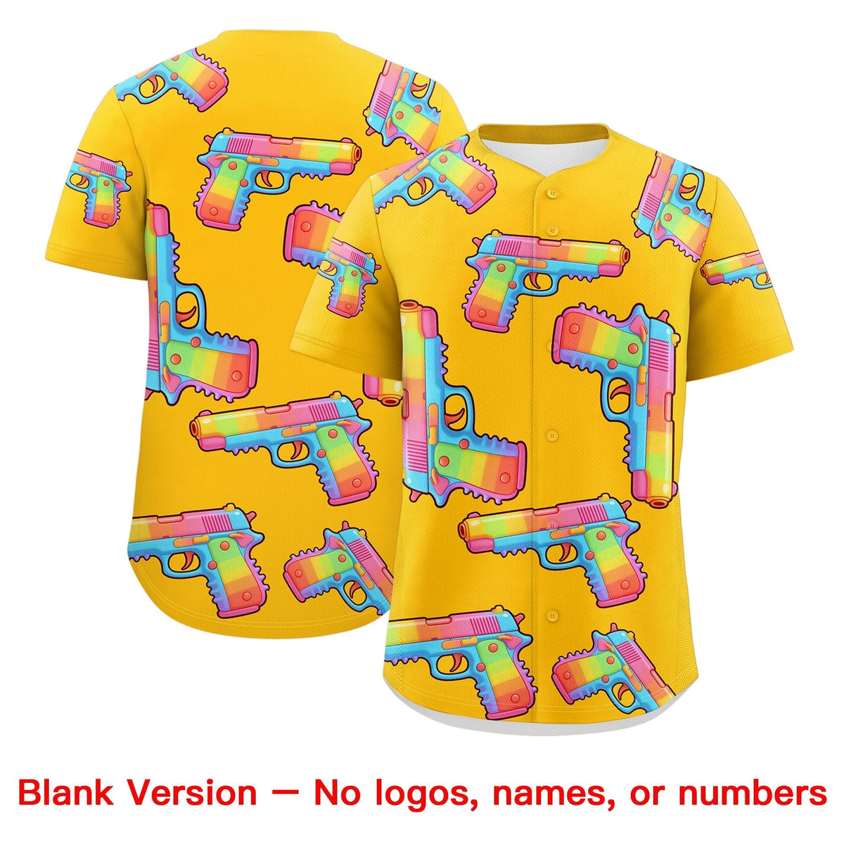 Custom Youth Baseball Jersey Yellow Black Sugar-Coated Firepower Graffiti Pattern Hip-hop