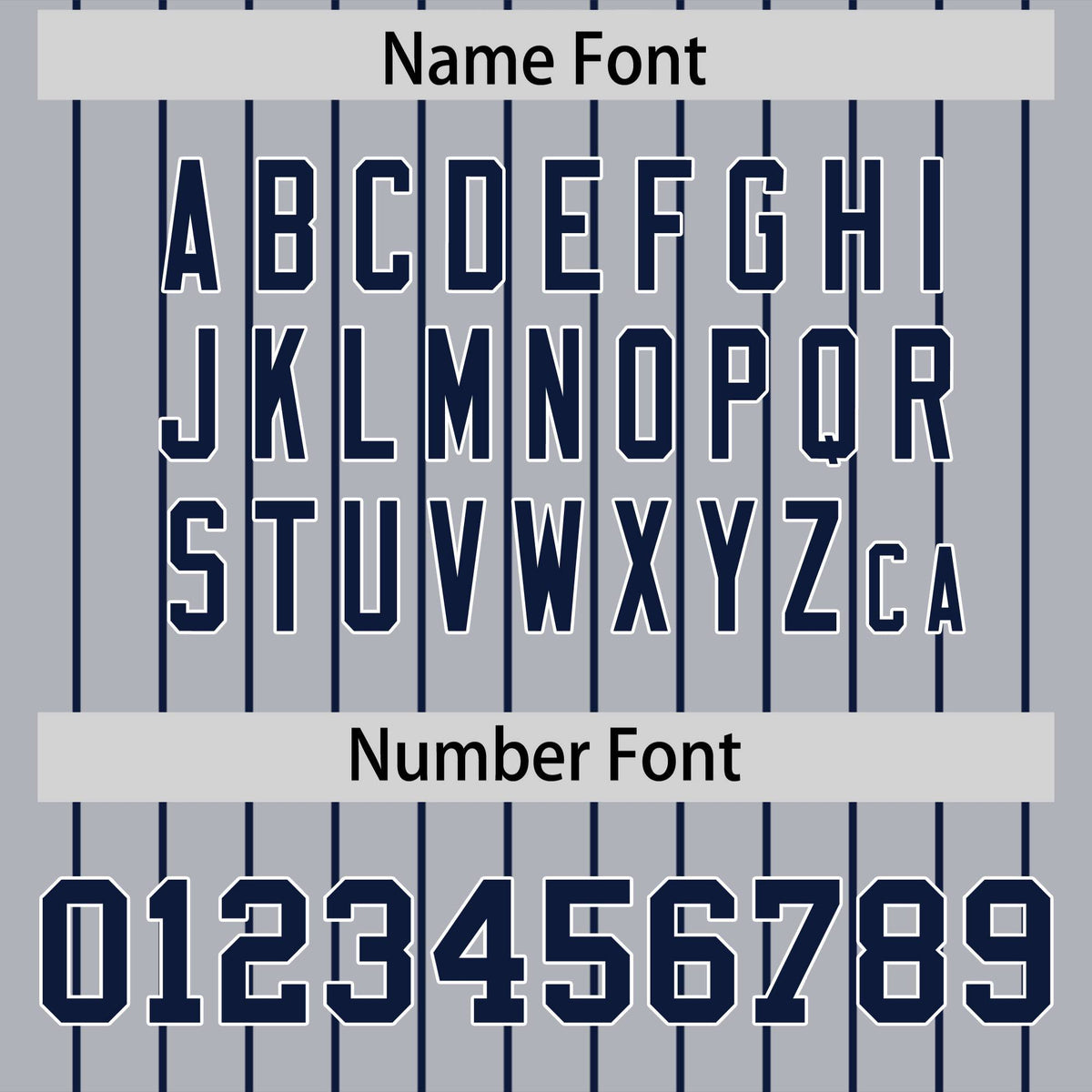 Custom Navy Gray Pinstripe Personalized Two-Tone Authentic Baseball Jersey