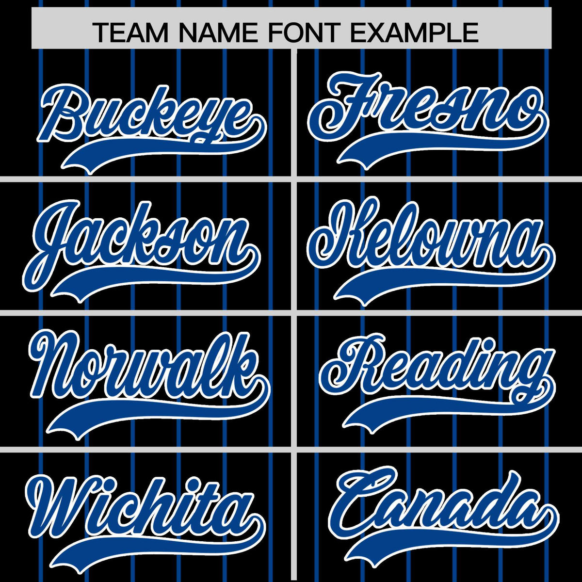 Custom Black Royal Pinstripe Personalized Two-Tone Authentic Baseball Jersey