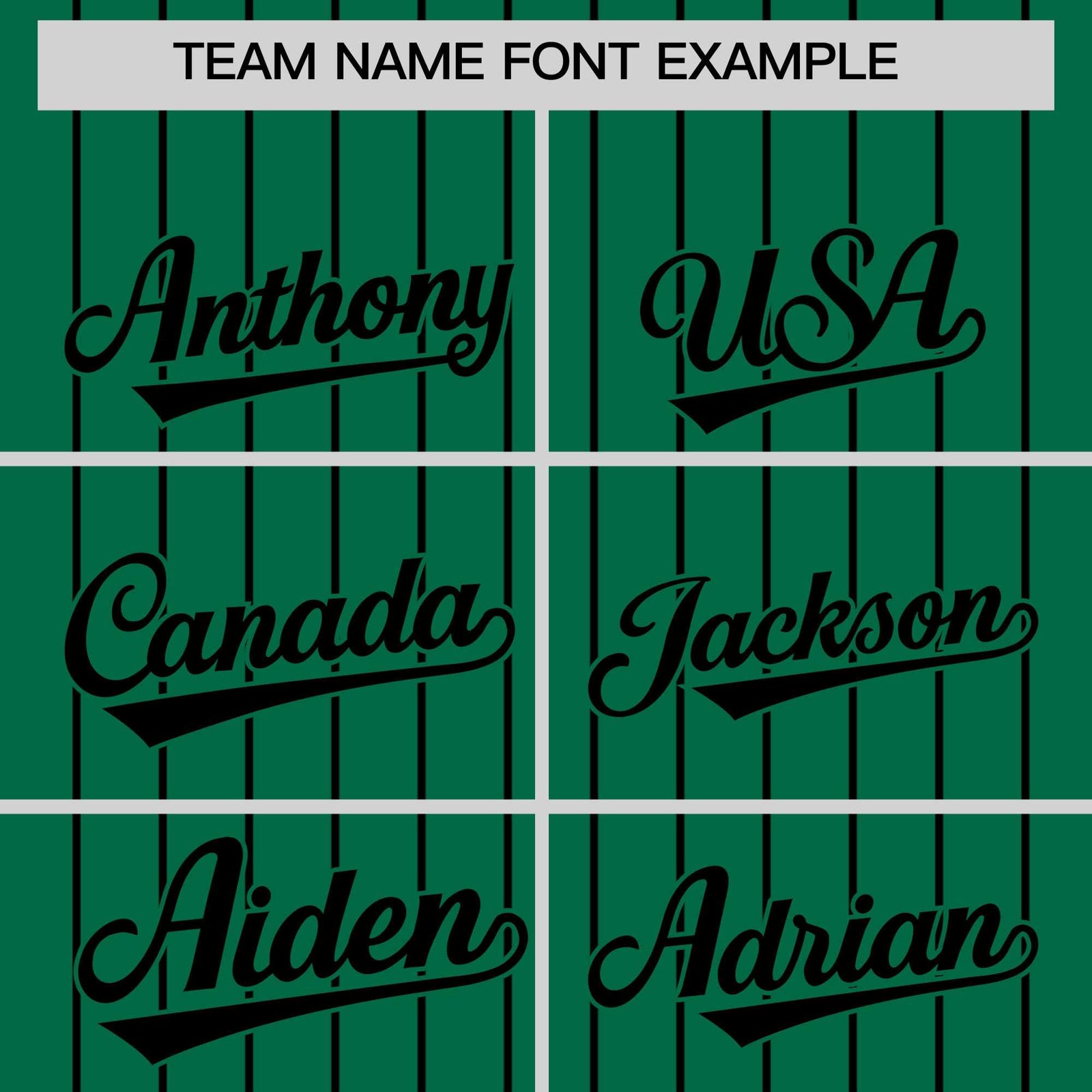 Custom Kelly Green Black Pinstripe Personalized Two-Tone Authentic Baseball Jersey