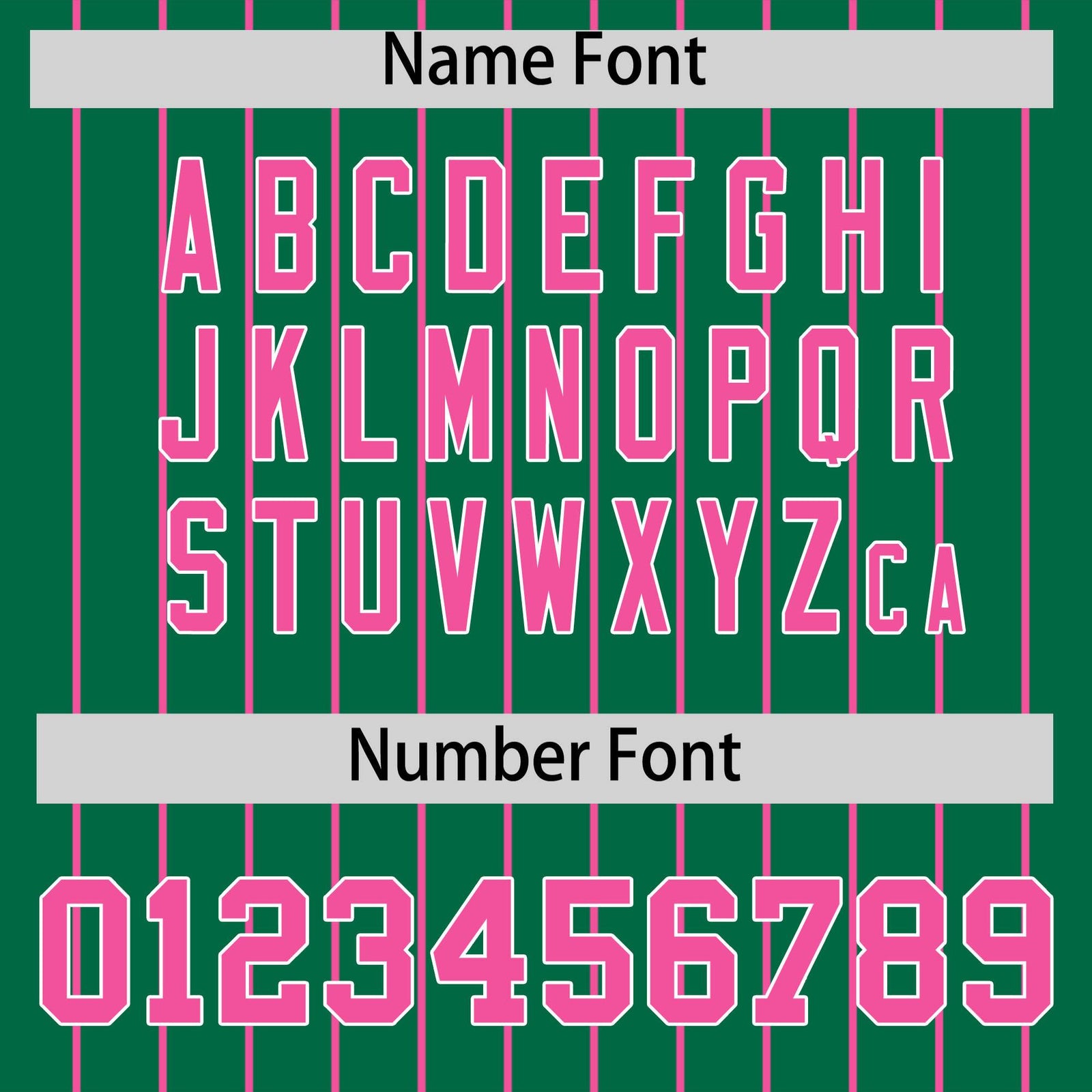 Custom Pink Kelly Green Pinstripe Personalized Two-Tone Authentic Baseball Jersey