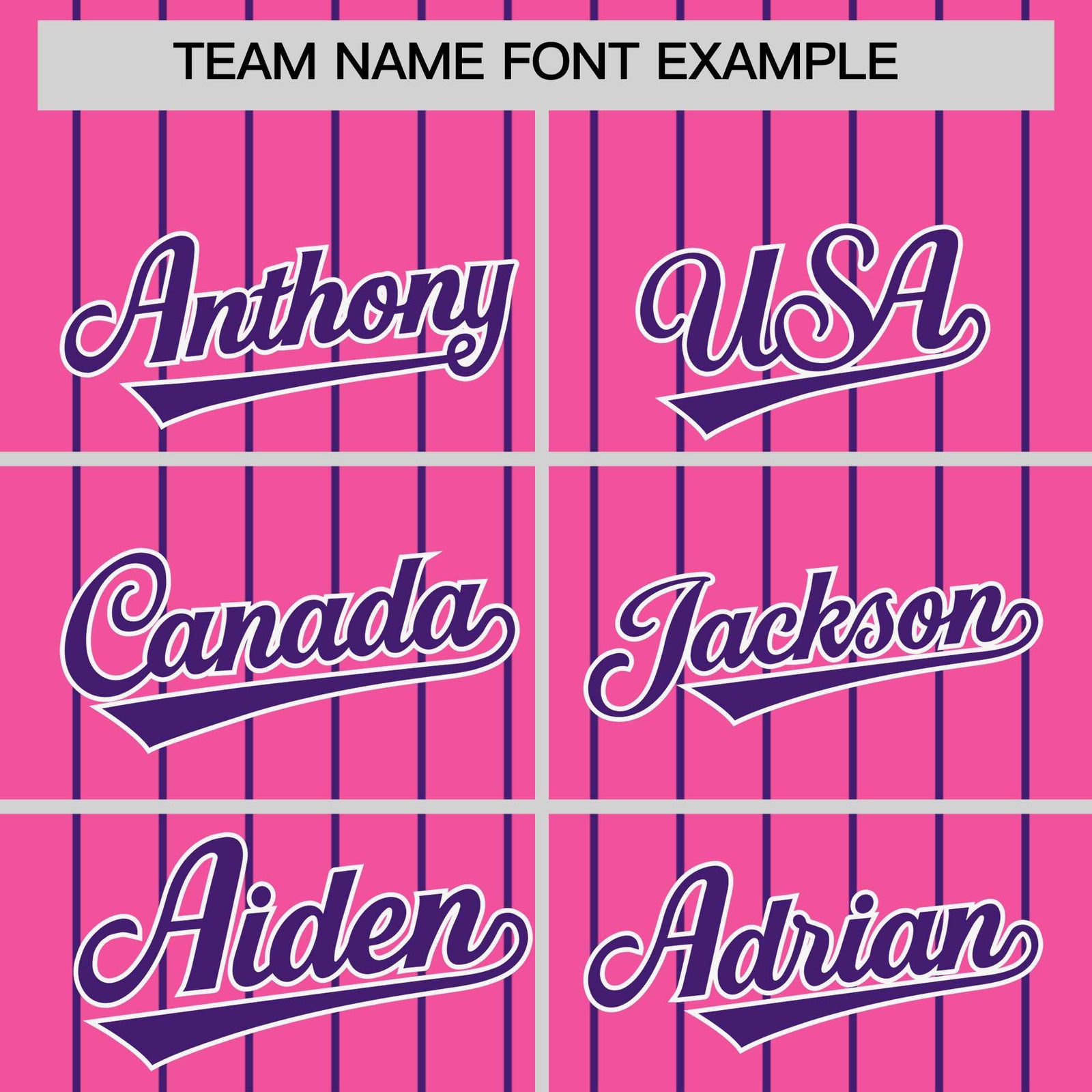 Custom Pink Purple Pinstripe Personalized Two-Tone Authentic Baseball Jersey