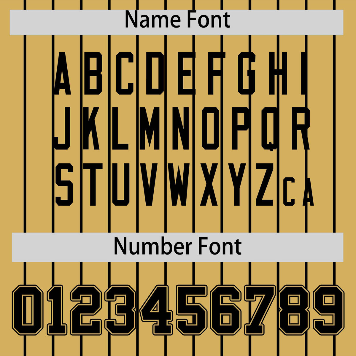 Custom Black Old Gold Pinstripe Personalized Two-Tone Authentic Baseball Jersey