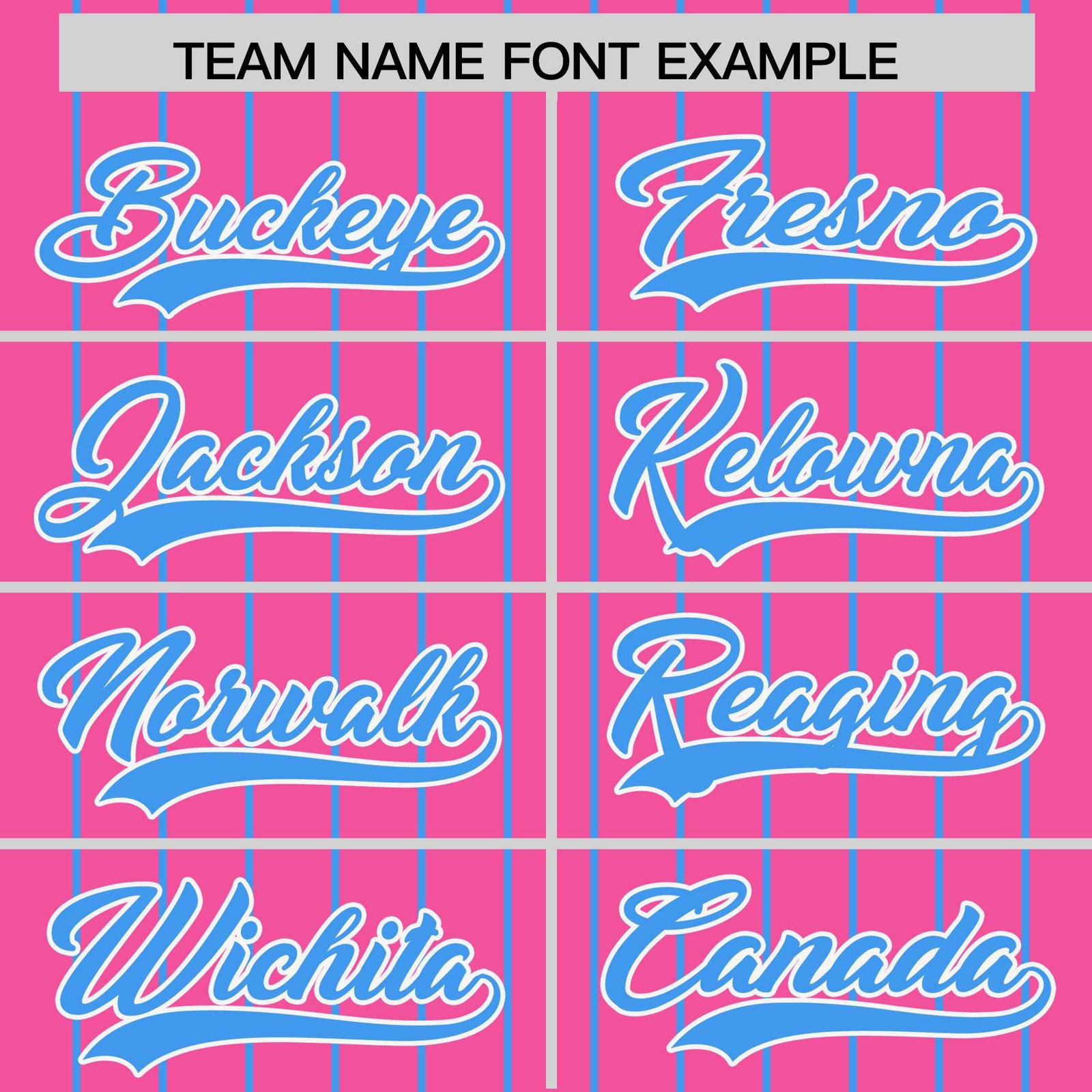 Custom Pink Powder Blue Pinstripe Personalized Two-Tone Authentic Baseball Jersey