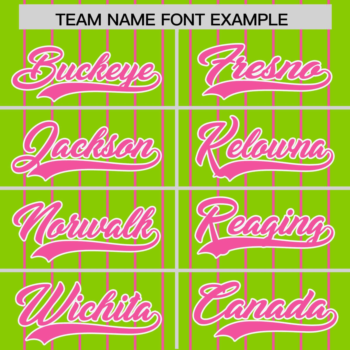 Custom Neon Green Pink Pinstripe Personalized Two-Tone Authentic Baseball Jersey