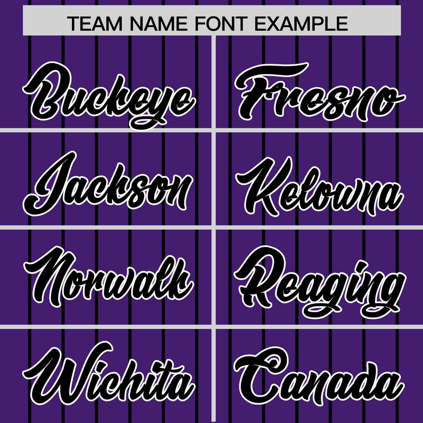 Custom Purple Black Pinstripe Personalized Two-Tone Authentic Baseball Jersey