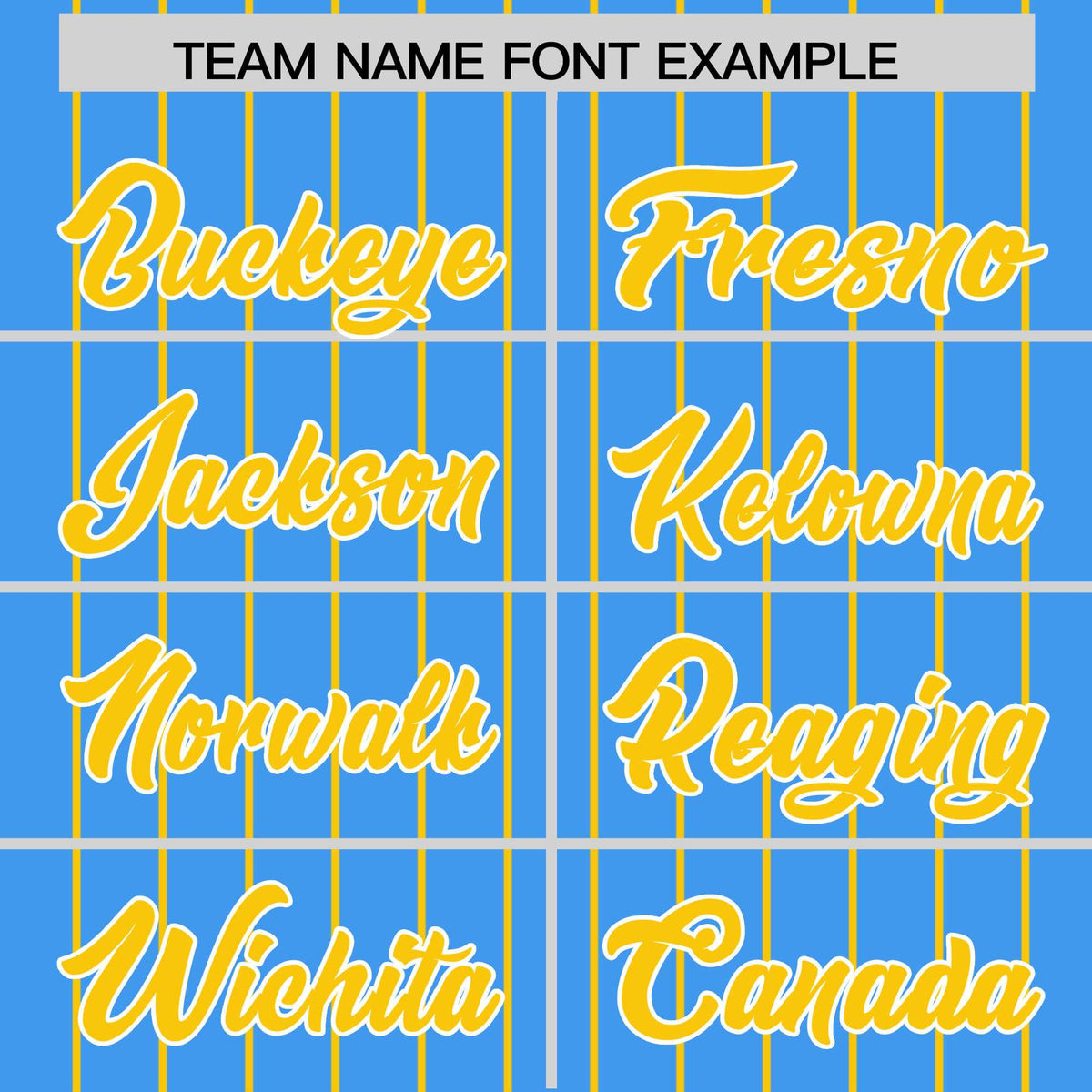 Custom Powder Blue Gold Pinstripe Personalized Two-Tone Authentic Baseball Jersey