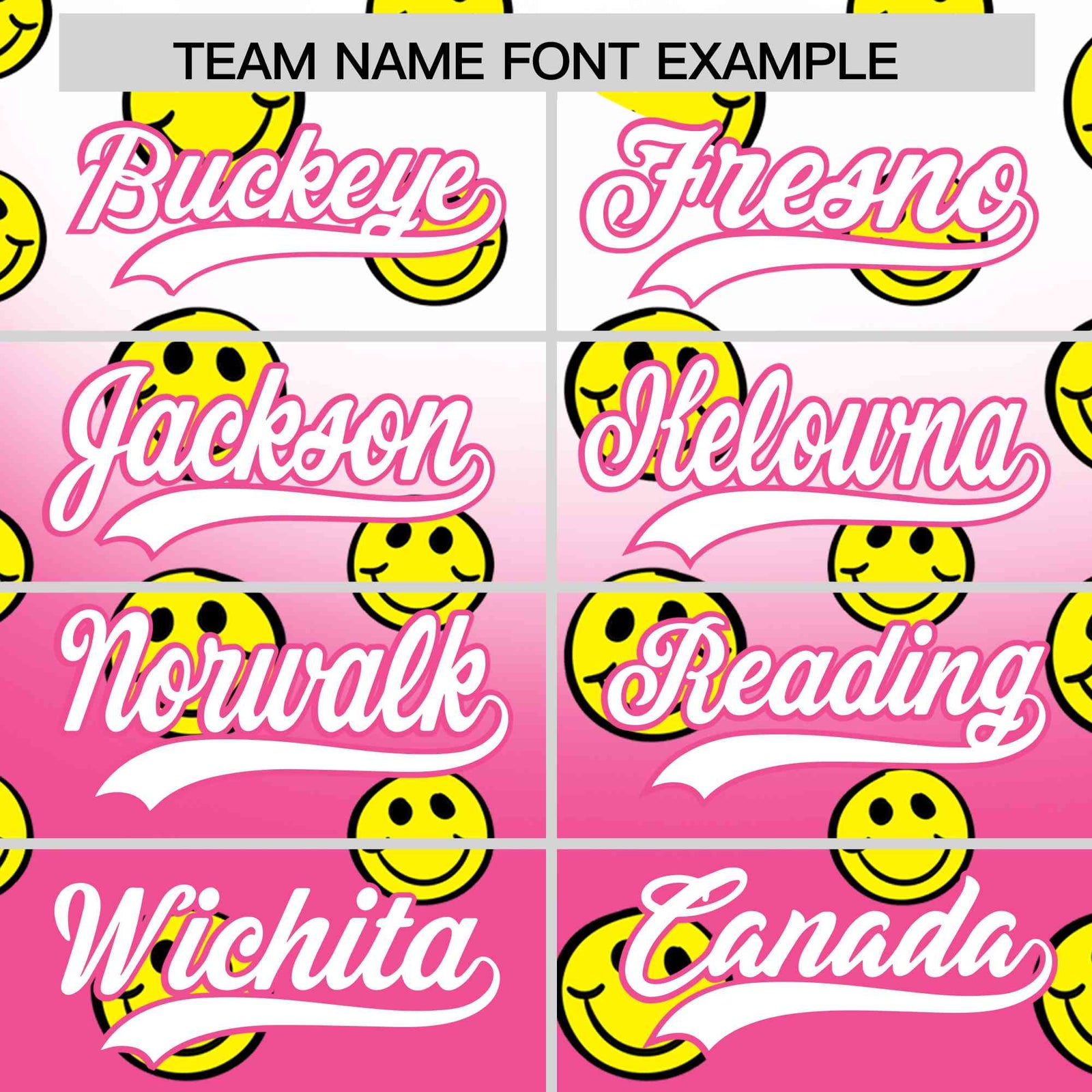 Custom White Pink Graffiti Gradient Pattern Authentic Smile Baseball Jersey